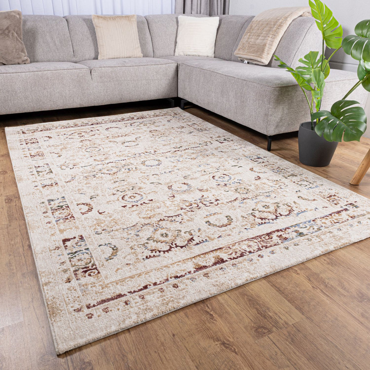 Tapis coloré à poils ras Omid Art