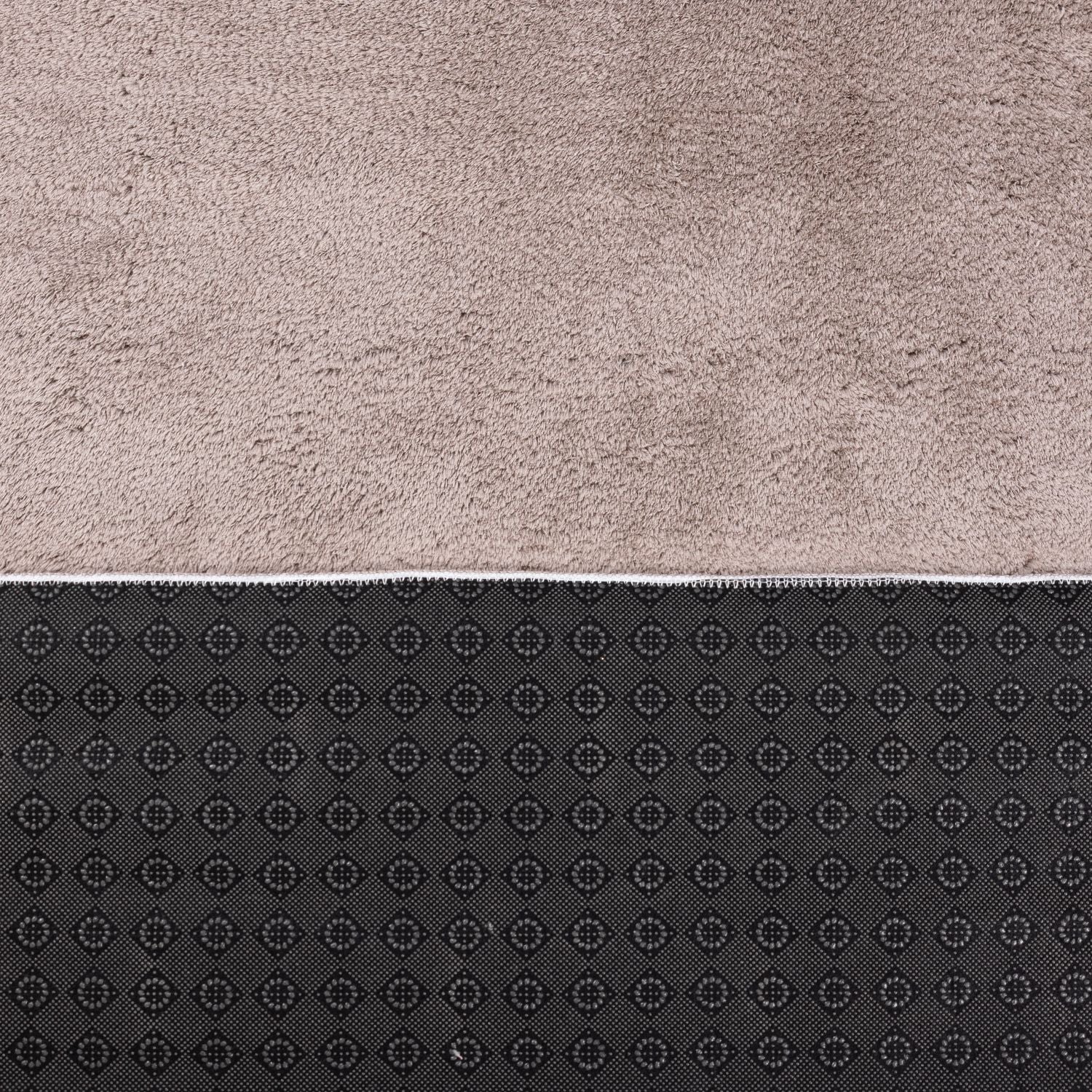 Taupe Tapijt Wasbaar Laagpolig Vloerkleed met Anti Slip Omid Soft Comfort Wasbaar op 30° - Omid Carpets