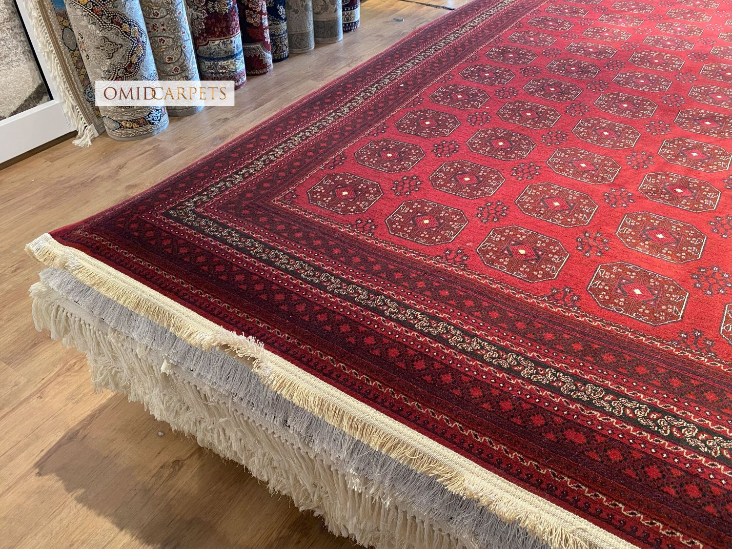 Rood Tapijt Laagpolig Klassiek Vloerkleed - Omid Premium Classic - 1,5 Miljoen punten/m²