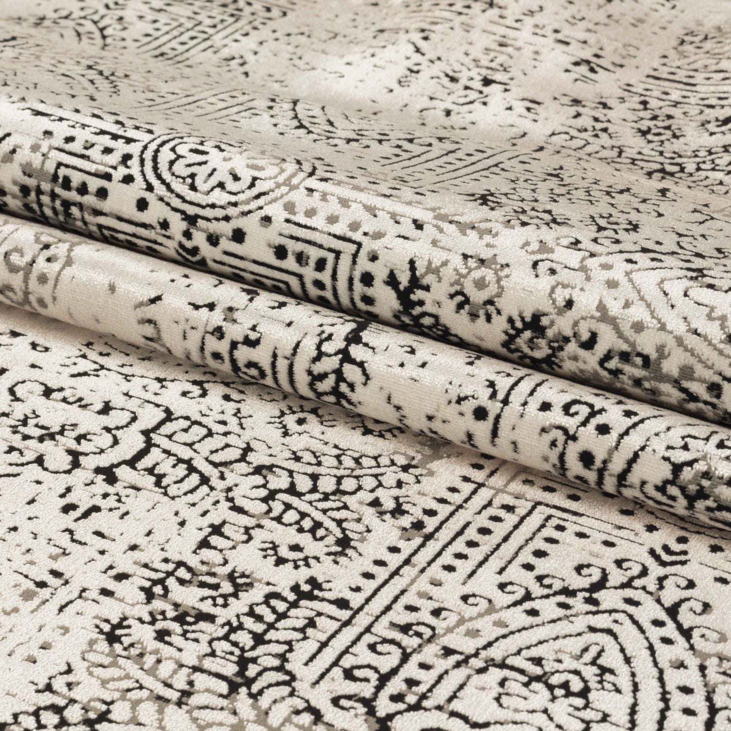 Beige Tapijt Laagpolig Vloerkleed Omid Duotone Delights