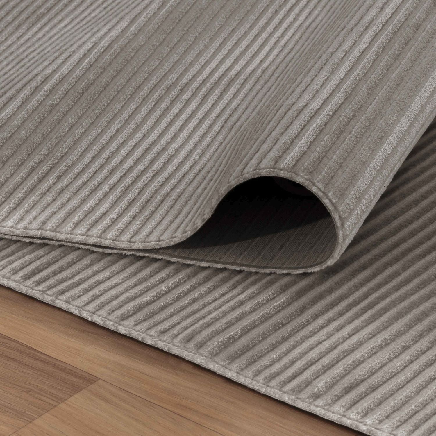 Bruin Tapijt Laagpolig Vloerkleed Omid LuxeLoom Stripes