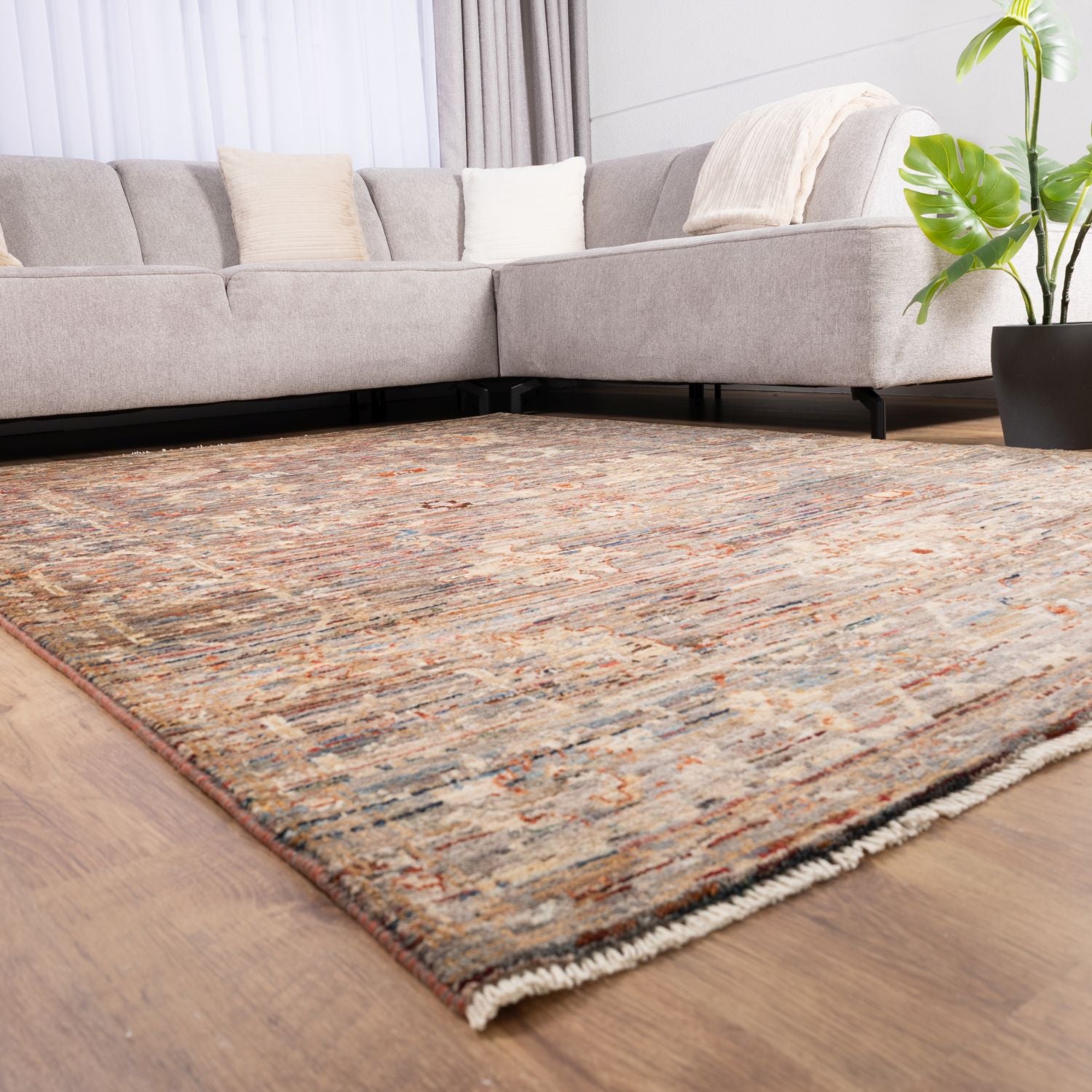 Afghaans Tapijt Laagpolig Handgeknoopt Wollen Vloerkleed - Omid Afghan Wool Luxury 169x233 - Omid Carpets