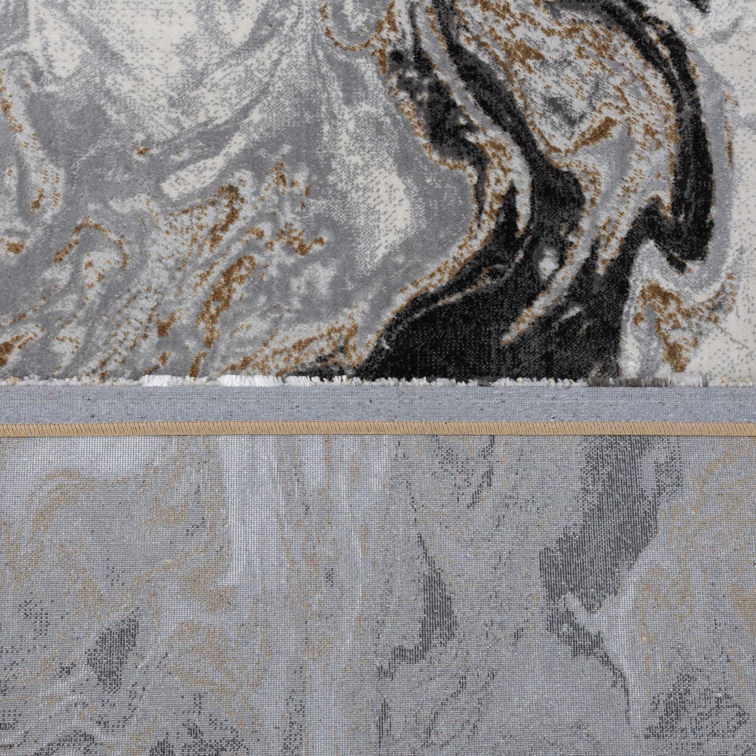 Grijs Tapijt Laagpolig Vloerkleed Omid Abstract Luxury - Omid Carpets