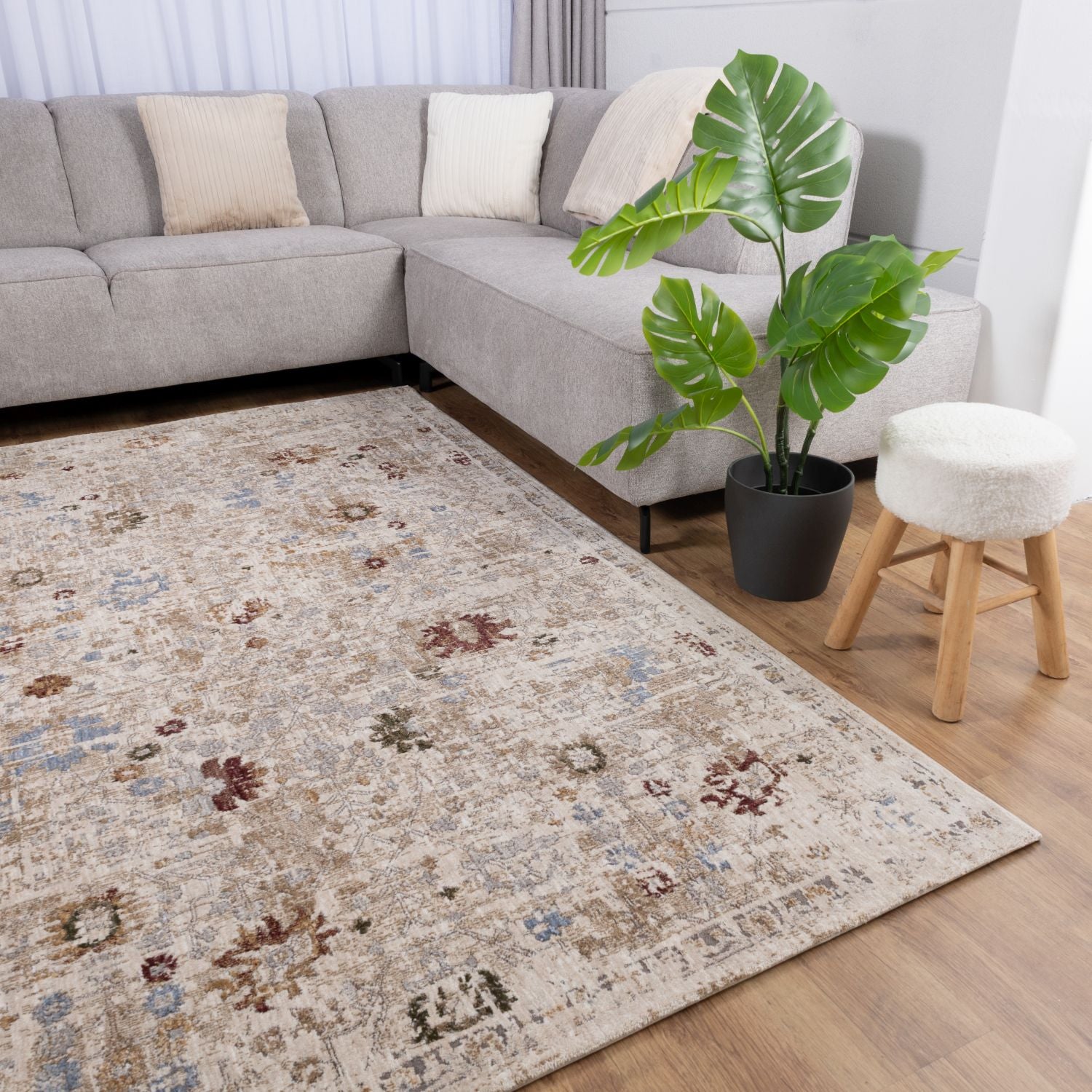 Kleurrijk Tapijt Laagpolig Vloerkleed Omid Art - Omid Carpets