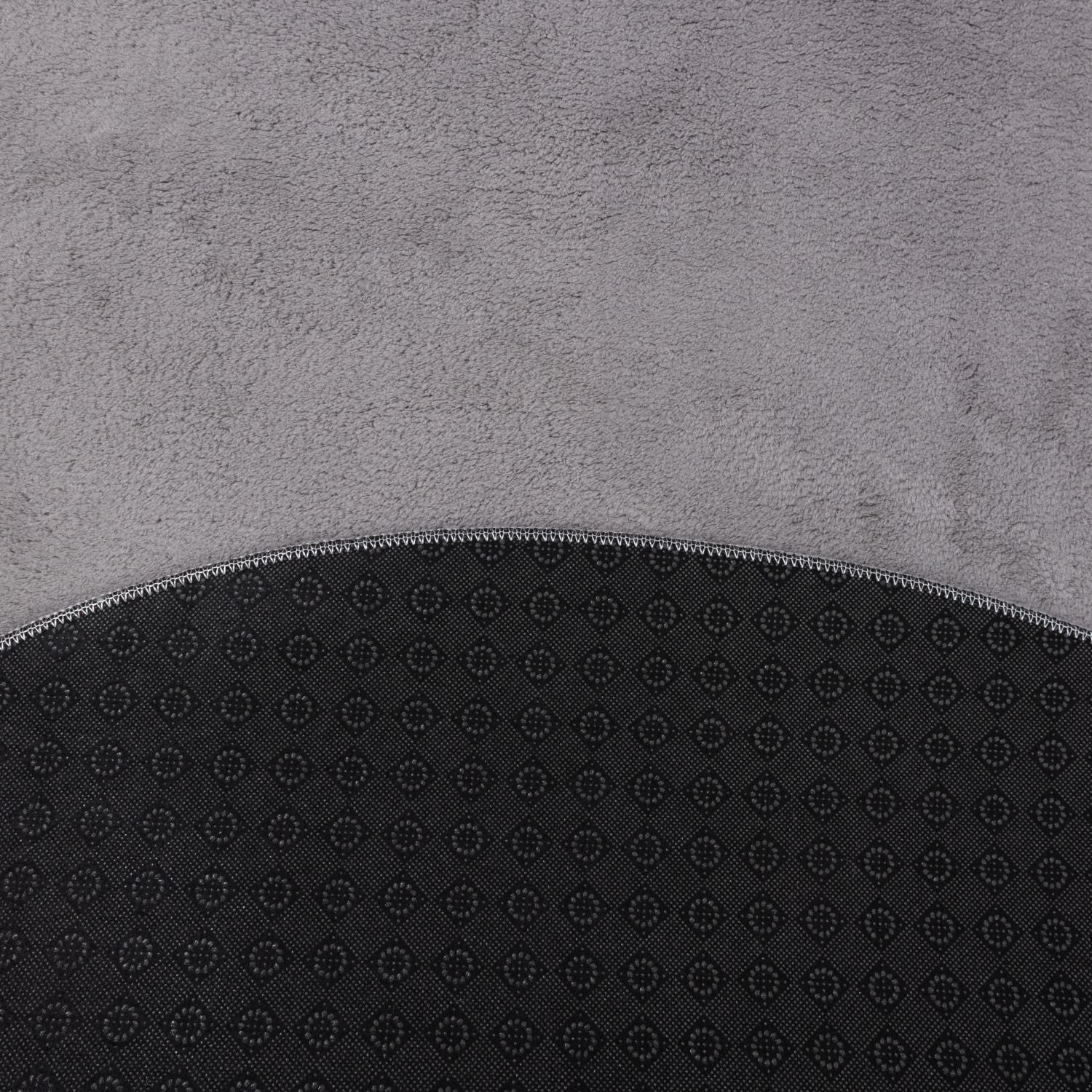 Grijs Rond Tapijt Laagpolig Rond Vloerkleed met Anti Slip Omid Soft Comfort Wasbaar op 30°