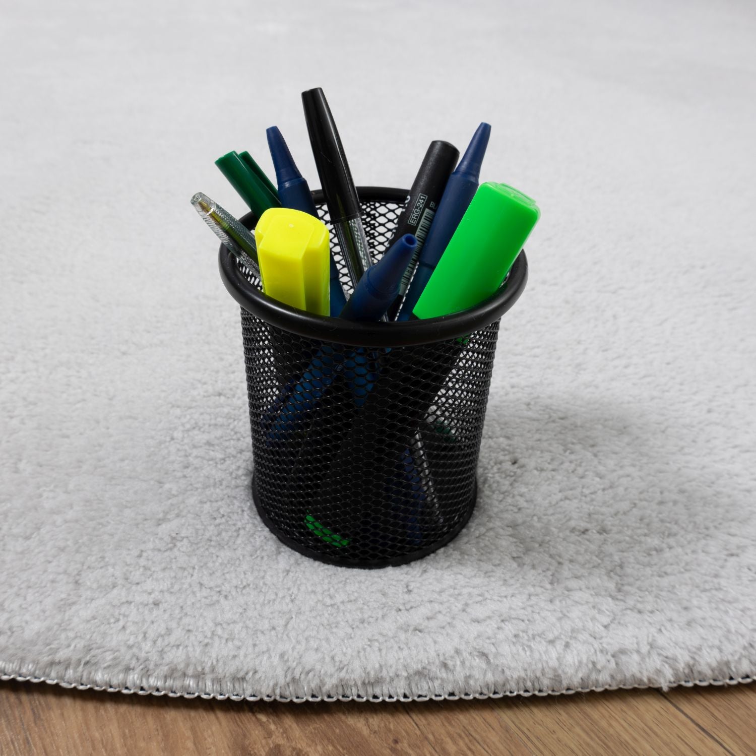 Lichtgrijs Rond Tapijt Laagpolig Rond Vloerkleed met Anti Slip Omid Soft Comfort Wasbaar op 30°