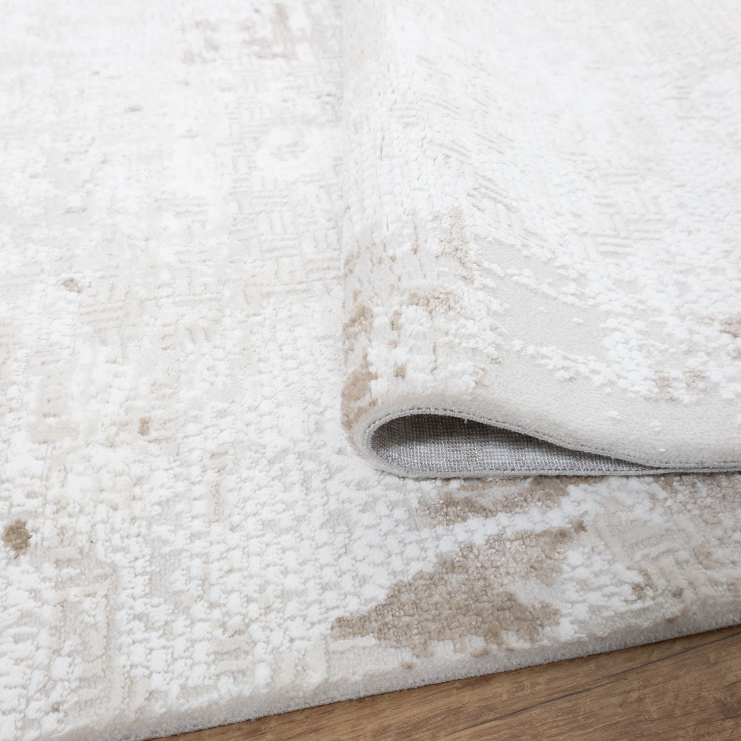 Crème Tapijt Laagpolig Vloerkleed Omid Soft Lux