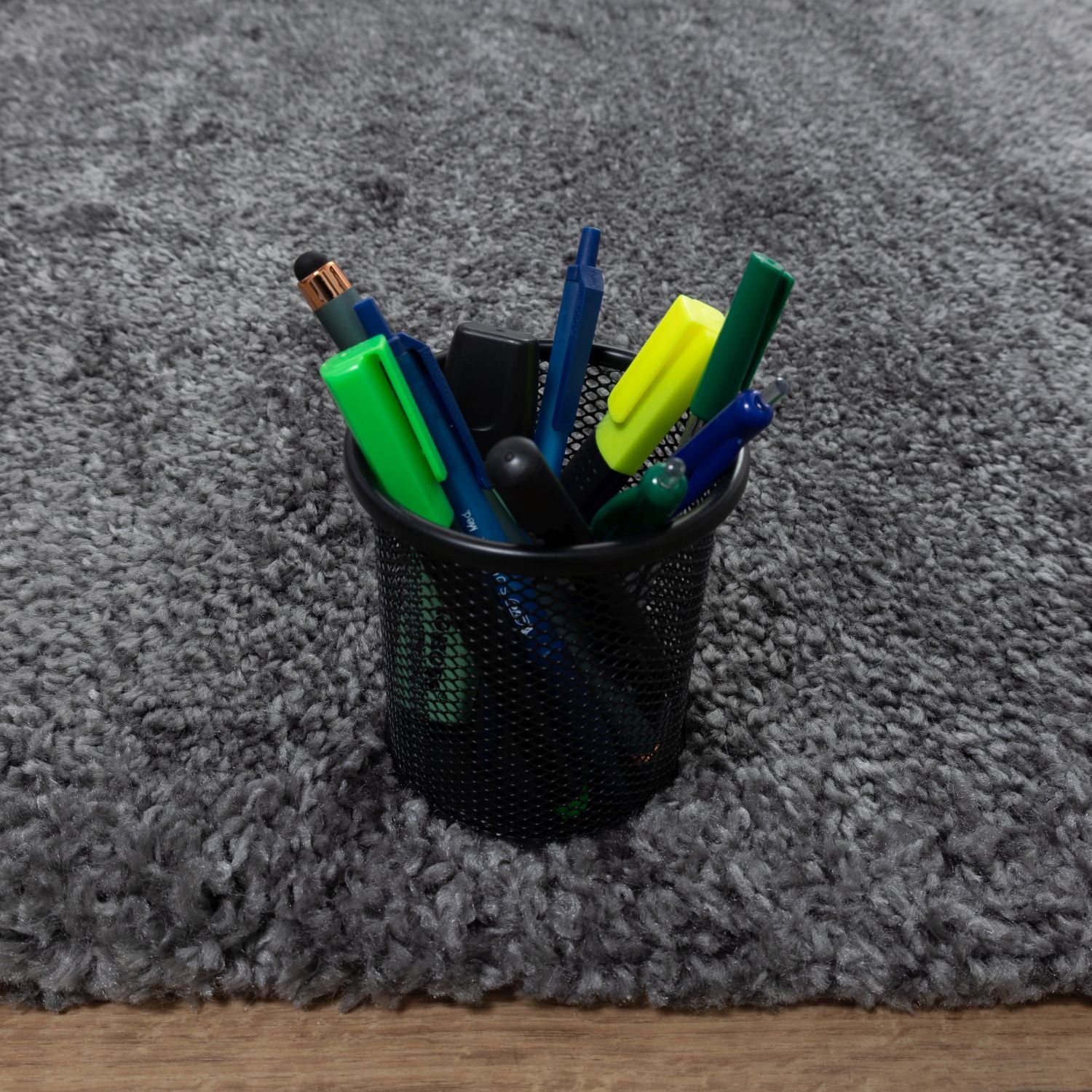 Donkergrijs Tapijt Hoogpolig Vloerkleed Omid Berber Luxe Shaggy - Omid Carpets