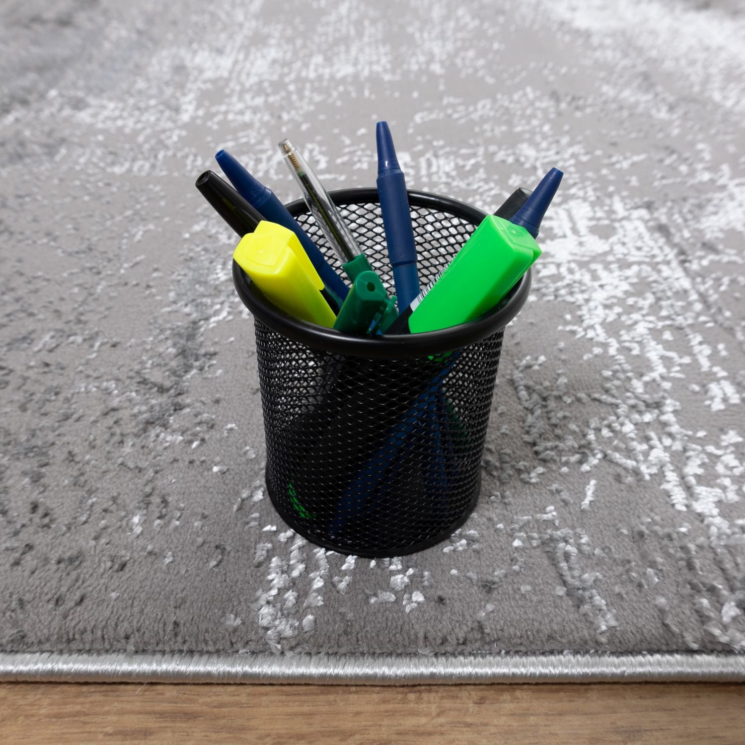 Grijs Tapijt Laagpolig Vloerkleed Omid Marble Lux