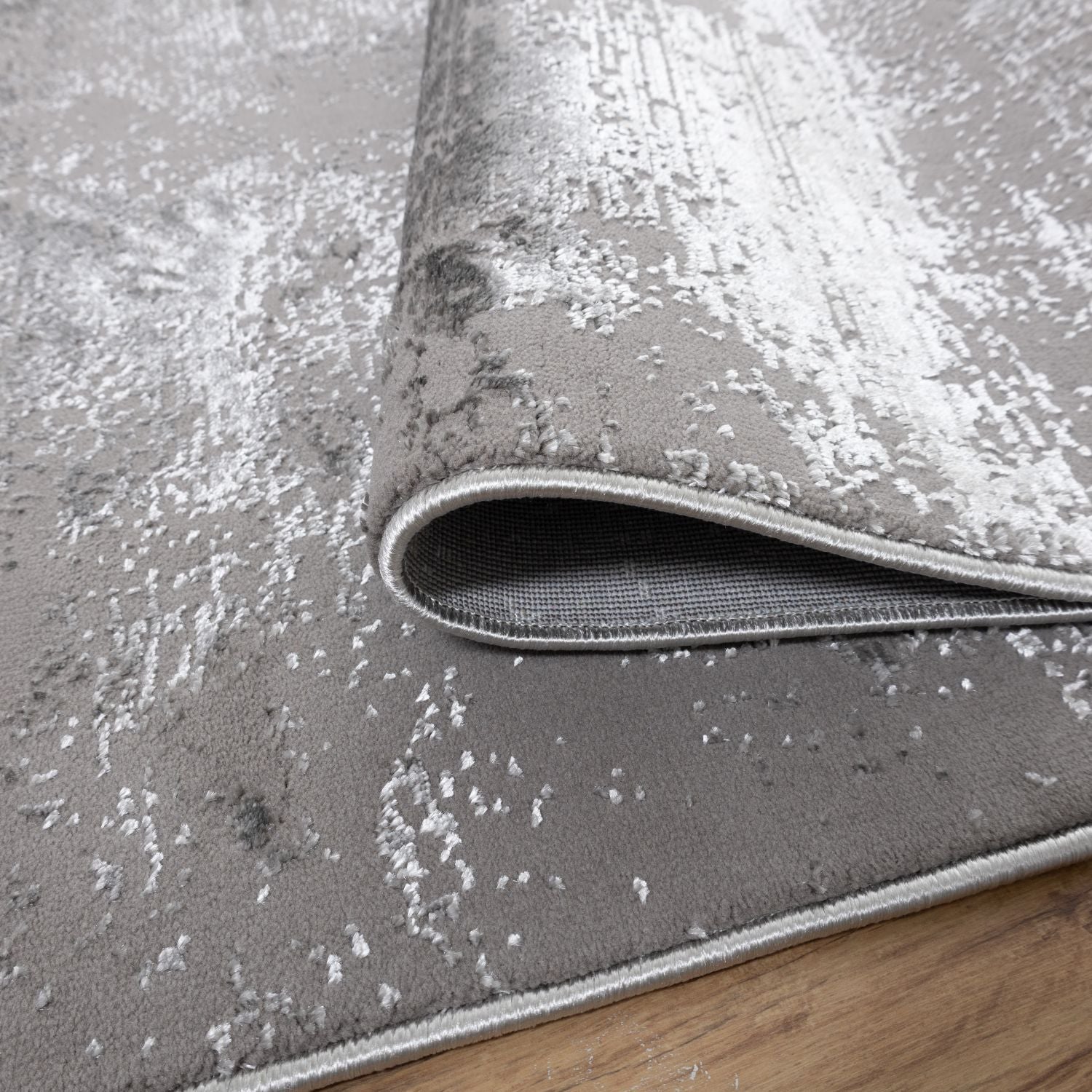 Grijs Tapijt Laagpolig Vloerkleed Omid Marble Lux