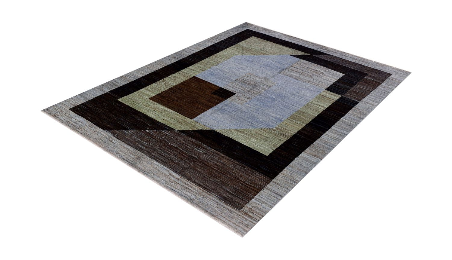 Afghaans Tapijt Laagpolig Handgeknoopt Wollen Vloerkleed - Omid Afghan Wool Luxury 242x175
