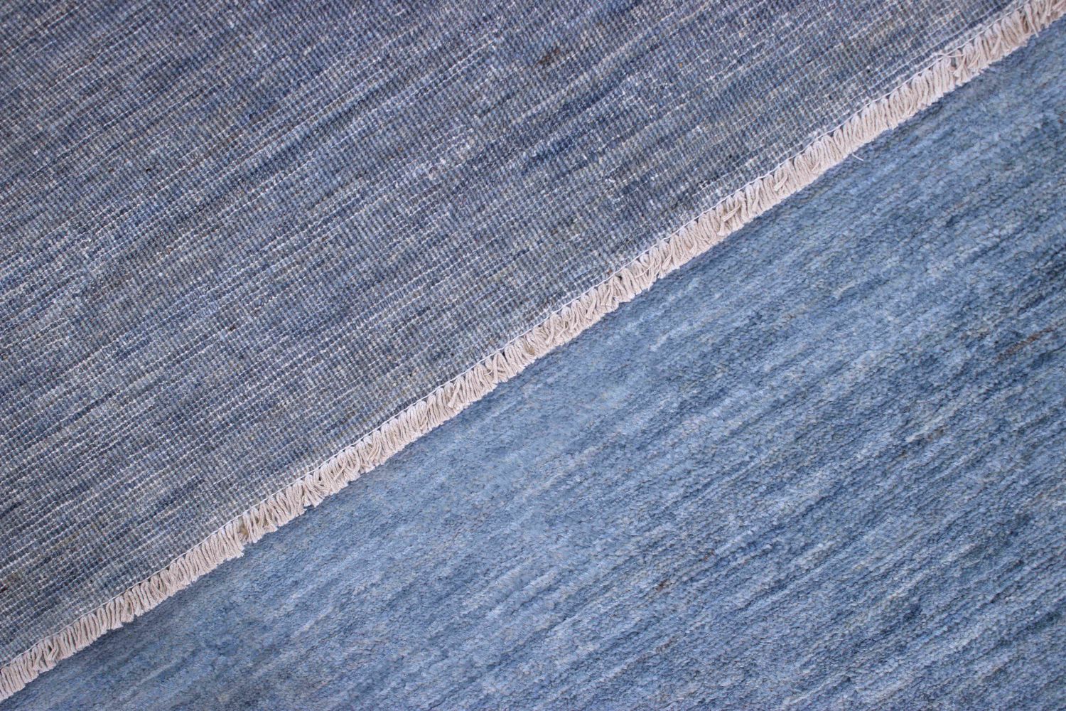 Blauw Tapijt Laagpolig Handgeknoopt Wollen Vloerkleed - Omid Afghan Wool Luxury 236x166