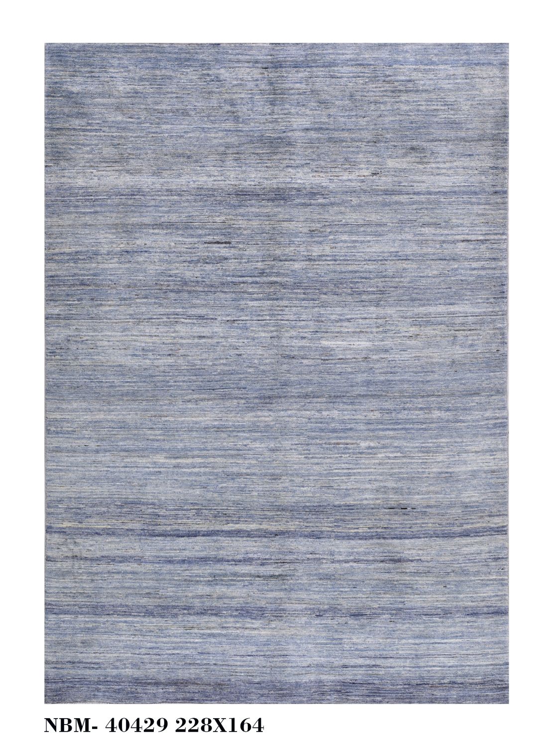 Blauw Tapijt Laagpolig Handgeknoopt Wollen Vloerkleed - Omid Afghan Wool Luxury 228x164
