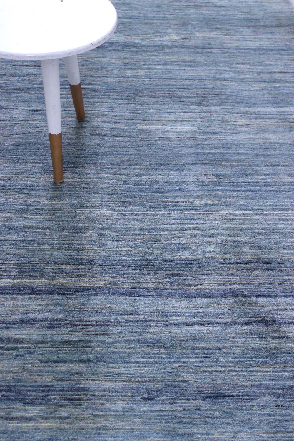 Blauw Tapijt Laagpolig Handgeknoopt Wollen Vloerkleed - Omid Afghan Wool Luxury 228x164