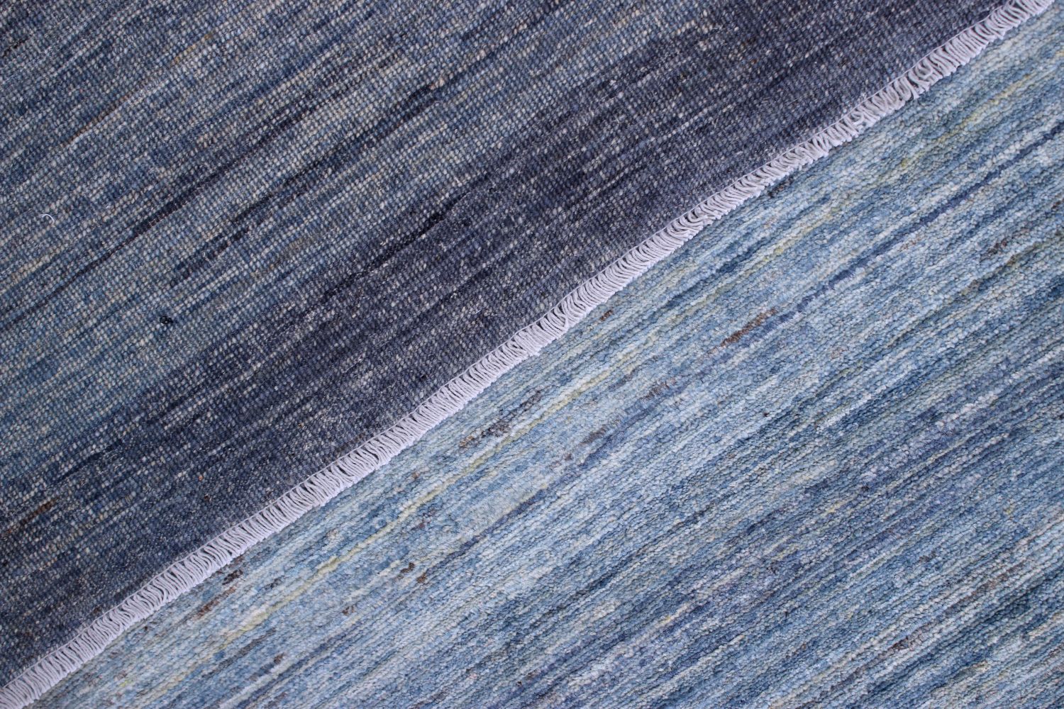 Blauw Tapijt Laagpolig Handgeknoopt Wollen Vloerkleed - Omid Afghan Wool Luxury 228x164