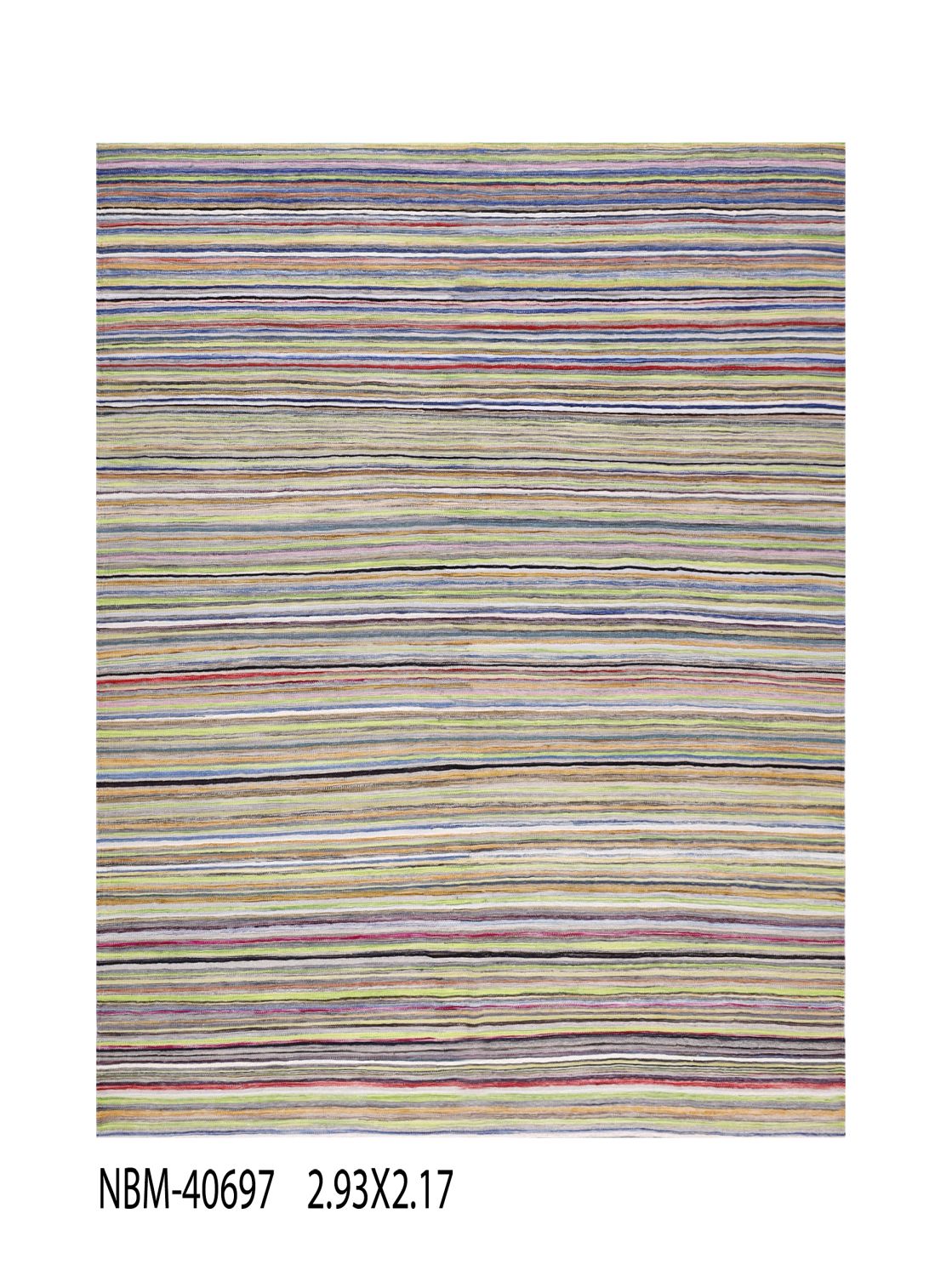 Kleurrijk Tapijt Laagpolig Handgeweven Wollen Vloerkleed - Omid Afghan Modern Kelim 293x217