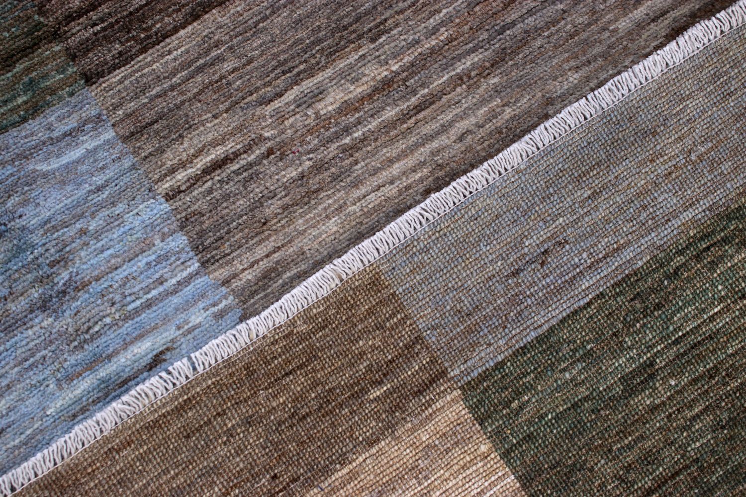 Afghaans Tapijt Laagpolig Handgeknoopt Wollen Vloerkleed - Omid Afghan Wool Luxury 297x253