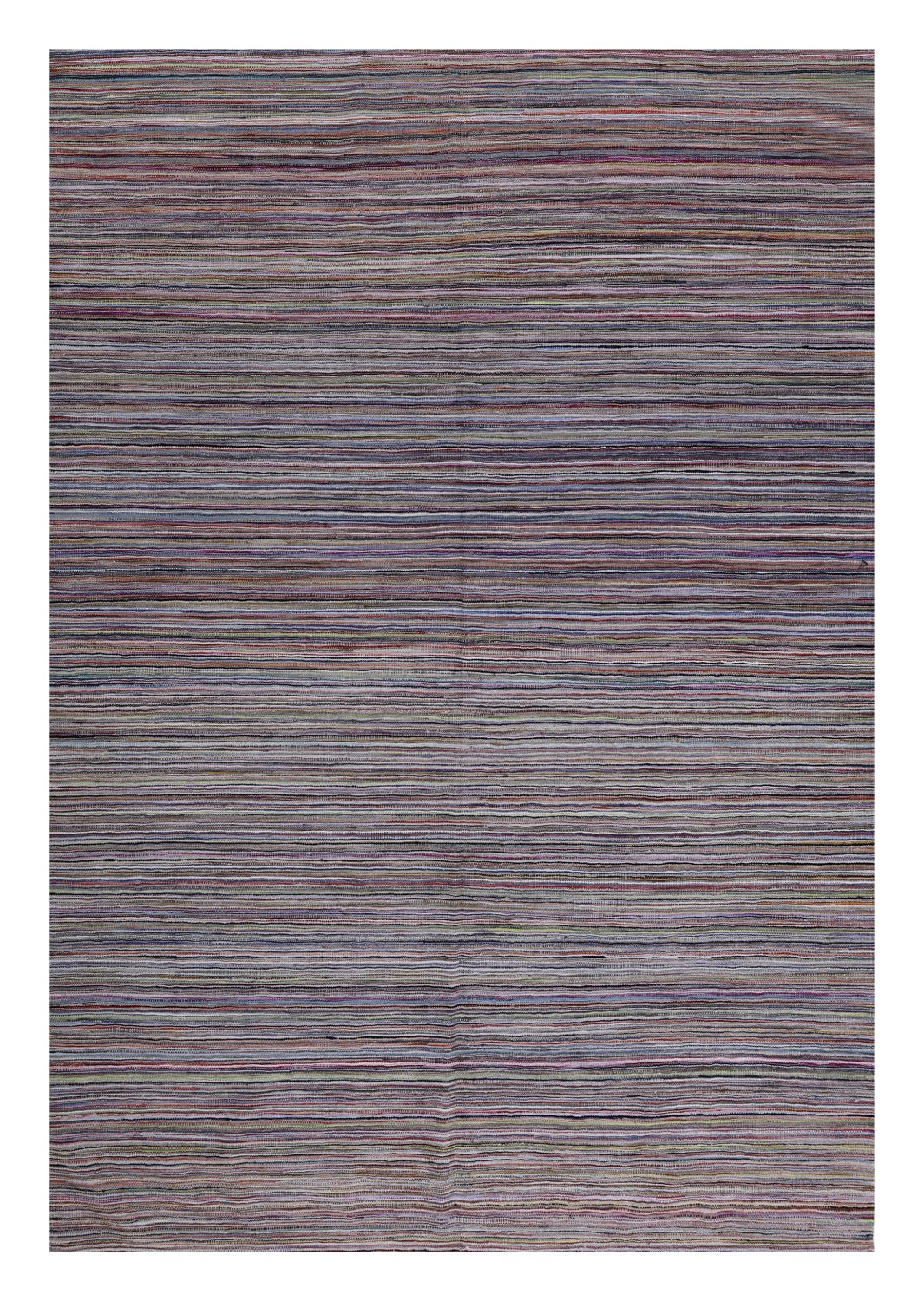 Kleurrijk Tapijt Laagpolig Handgeweven Wollen Vloerkleed - Omid Afghan Modern Kelim 288x201