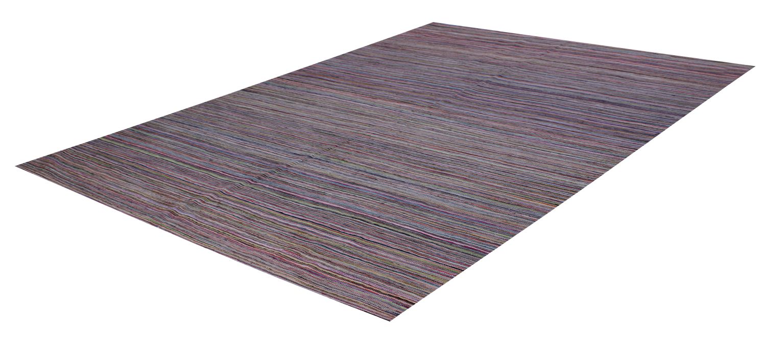 Kleurrijk Tapijt Laagpolig Handgeweven Wollen Vloerkleed - Omid Afghan Modern Kelim 288x201
