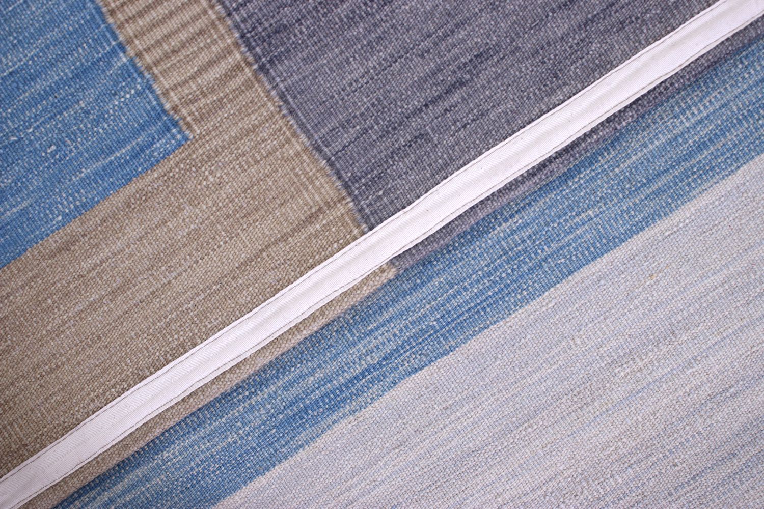 Kleurrijk Tapijt Laagpolig Handgeweven Wollen Vloerkleed - Omid Afghan Modern Kelim 202x148