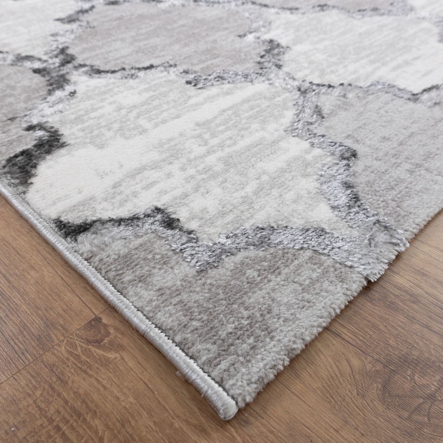 Grijs Tapijt Laagpolig Vloerkleed Omid Marbella