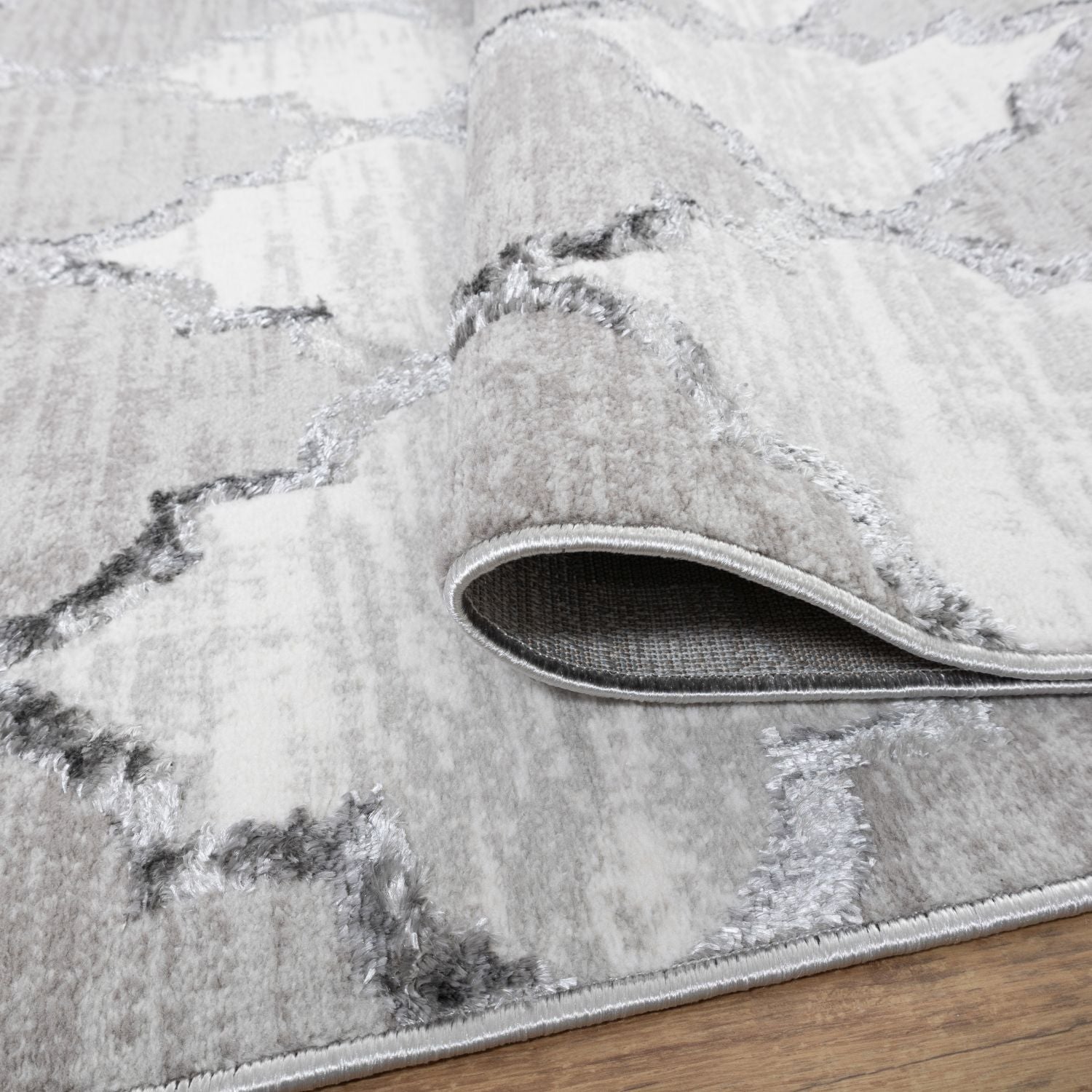 Grijs Tapijt Laagpolig Vloerkleed Omid Marbella