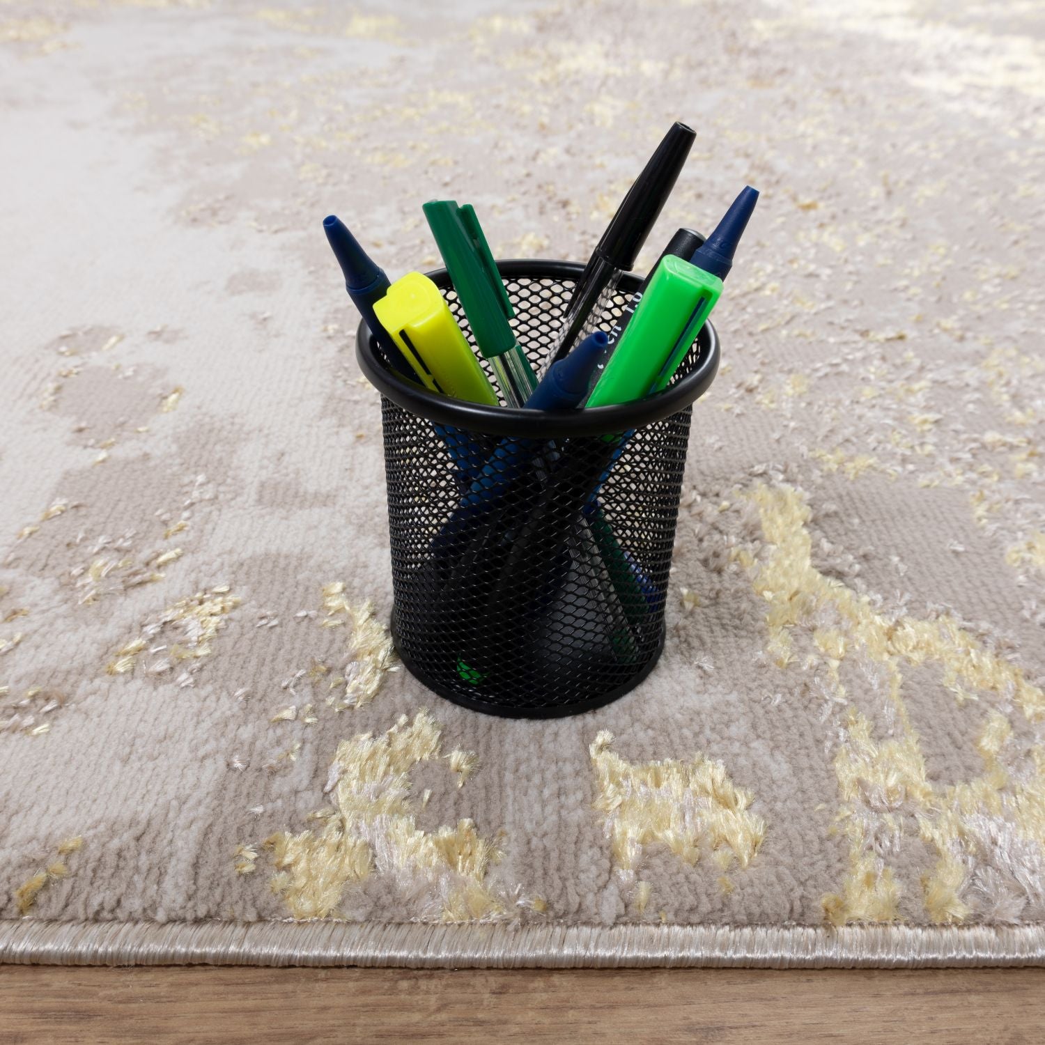 Beige Tapijt Laagpolig Vloerkleed Omid Marbella