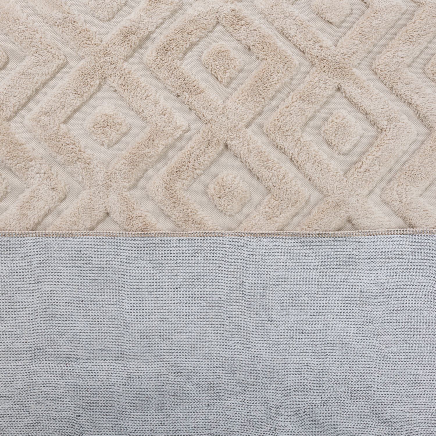 Beige Tapijt Laagpolig Vloerkleed Omid Wasbaar Japondi - Omid Carpets