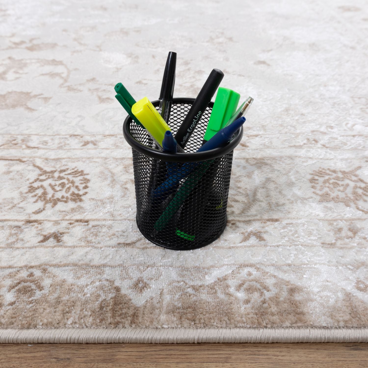 Beige Tapijt Laagpolig Vloerkleed Omid Beige Essence