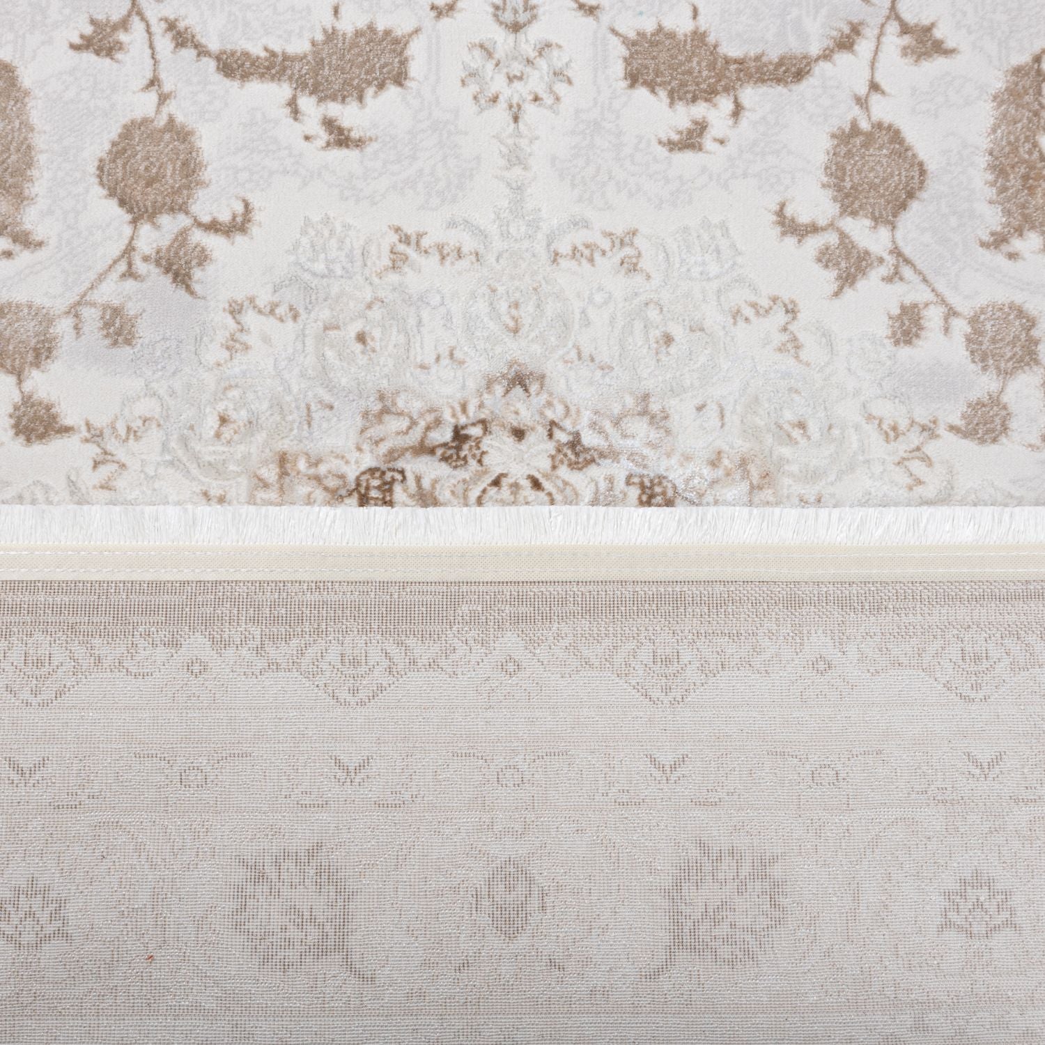 Beige Tapijt Laagpolig Vloerkleed Omid Beige Essence