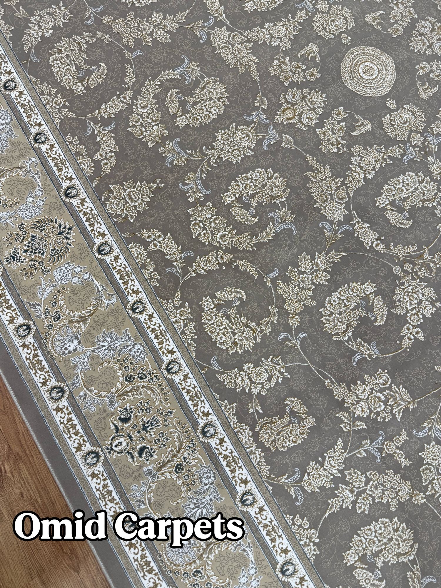 قالین 1500 شانه * Beige Tapijt Laagpolig Klassiek Vloerkleed - Omid Premium Classic Hand Look - 4,5 Miljoen punten/m²