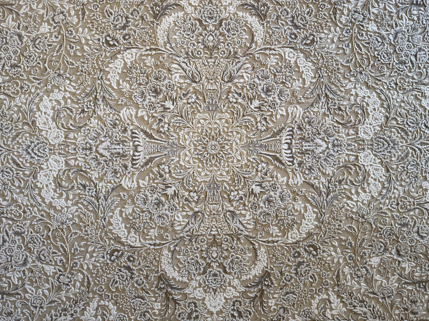قالین 1500 شانه * Beige Tapijt Laagpolig Klassiek Vloerkleed - Omid Premium Classic Hand Look - 4,5 Miljoen punten/m²
