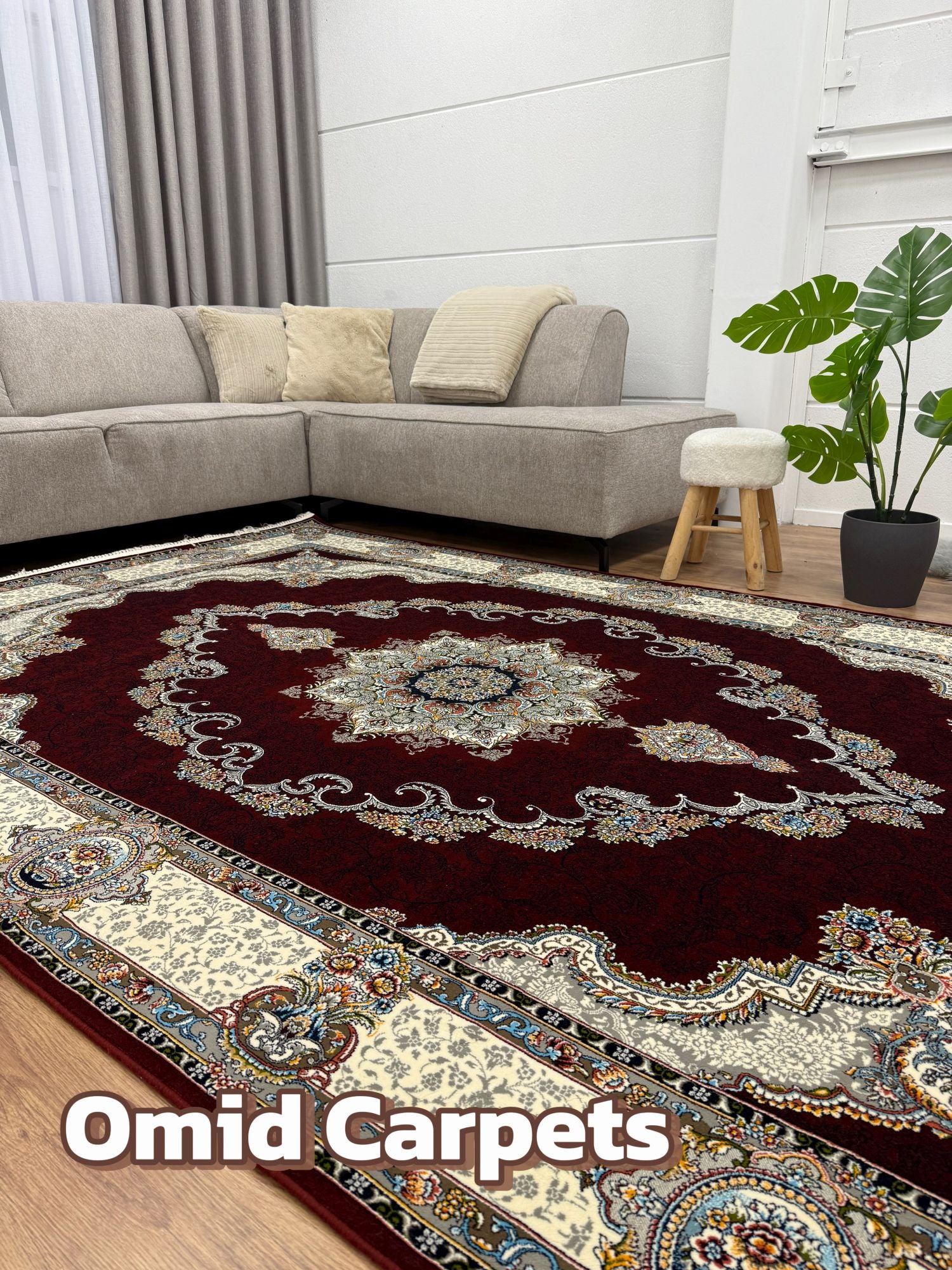 قالین 700 شانه * Rood Tapijt Laagpolig Klassiek Vloerkleed - Omid Premium Classic - 1,5 Miljoen punten/m²
