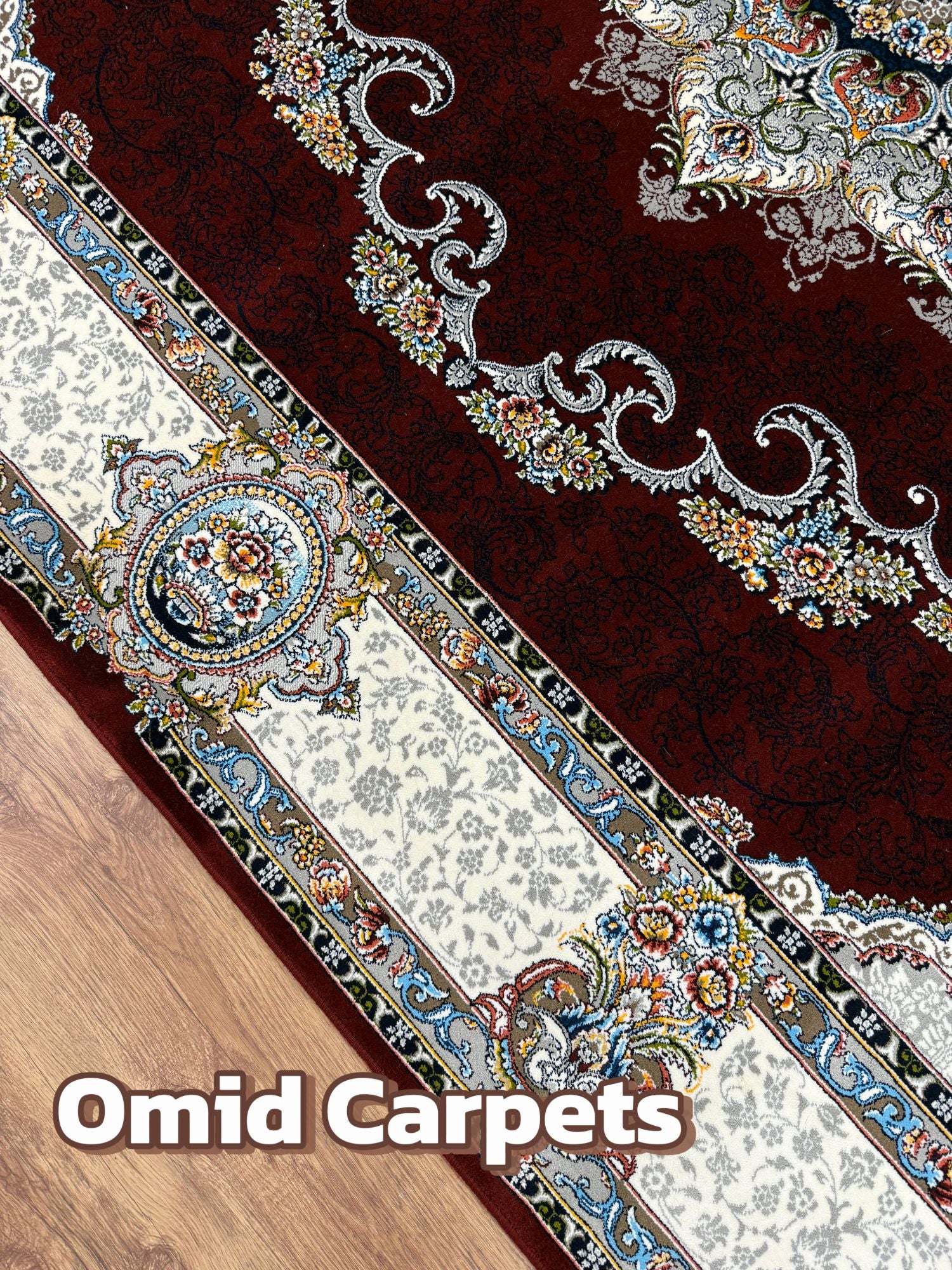 قالین 700 شانه * Rood Tapijt Laagpolig Klassiek Vloerkleed - Omid Premium Classic - 1,5 Miljoen punten/m²