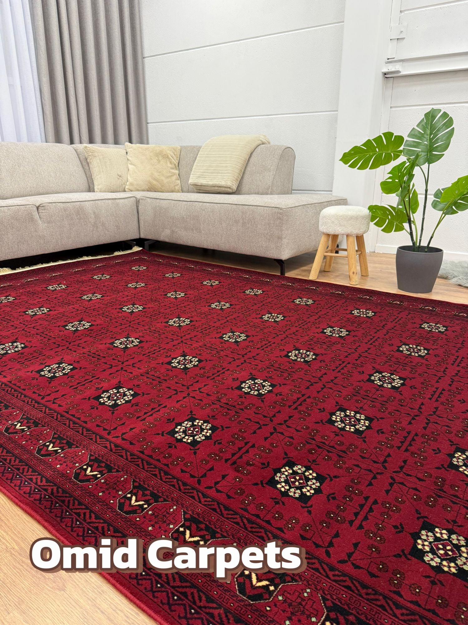 قالین 700 شانه * Rood Tapijt Laagpolig Klassiek Vloerkleed - Omid Premium Classic - 1,5 Miljoen punten/m²
