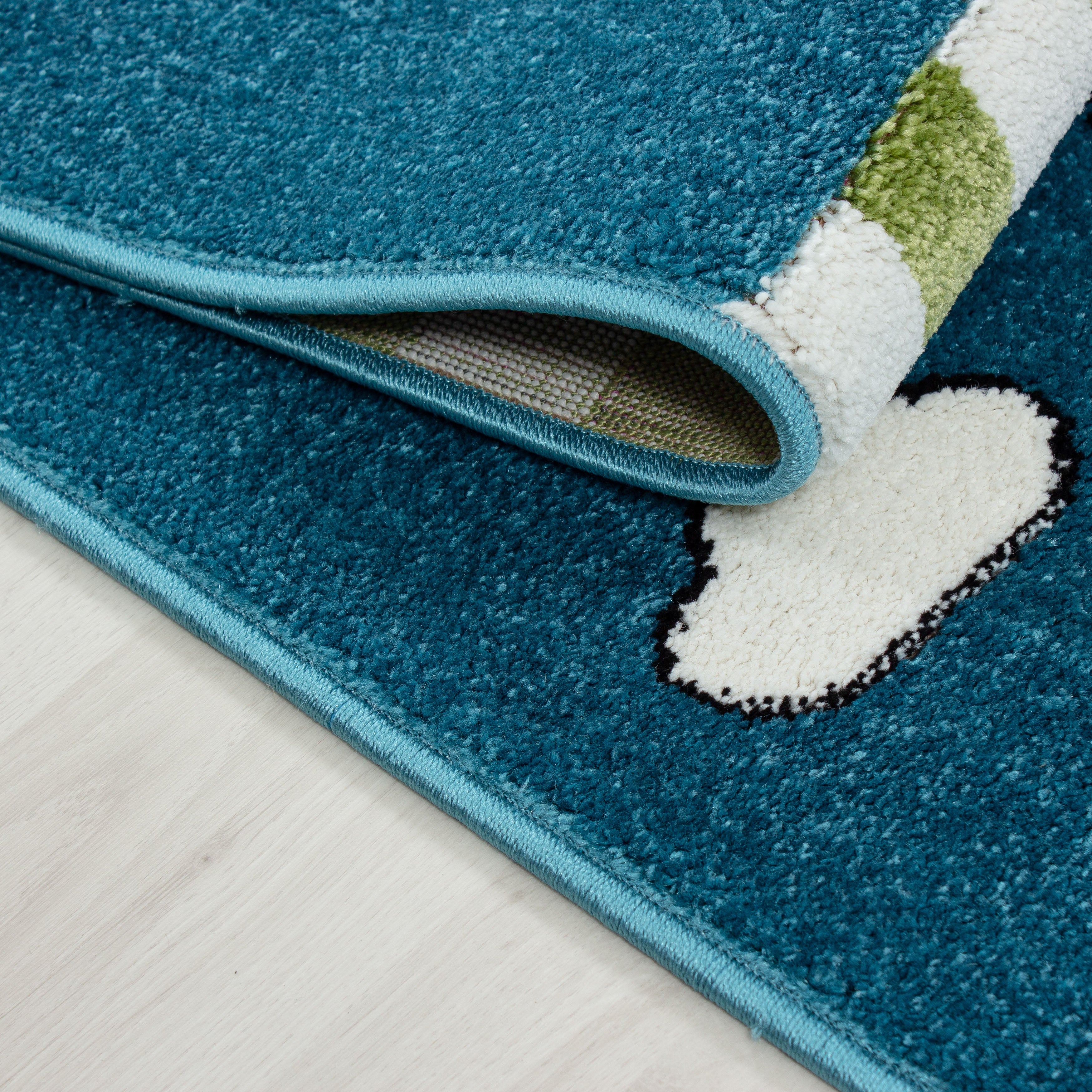 Kindertapijt Omid Piraten Blauw Vloerkleed - Omid Carpets