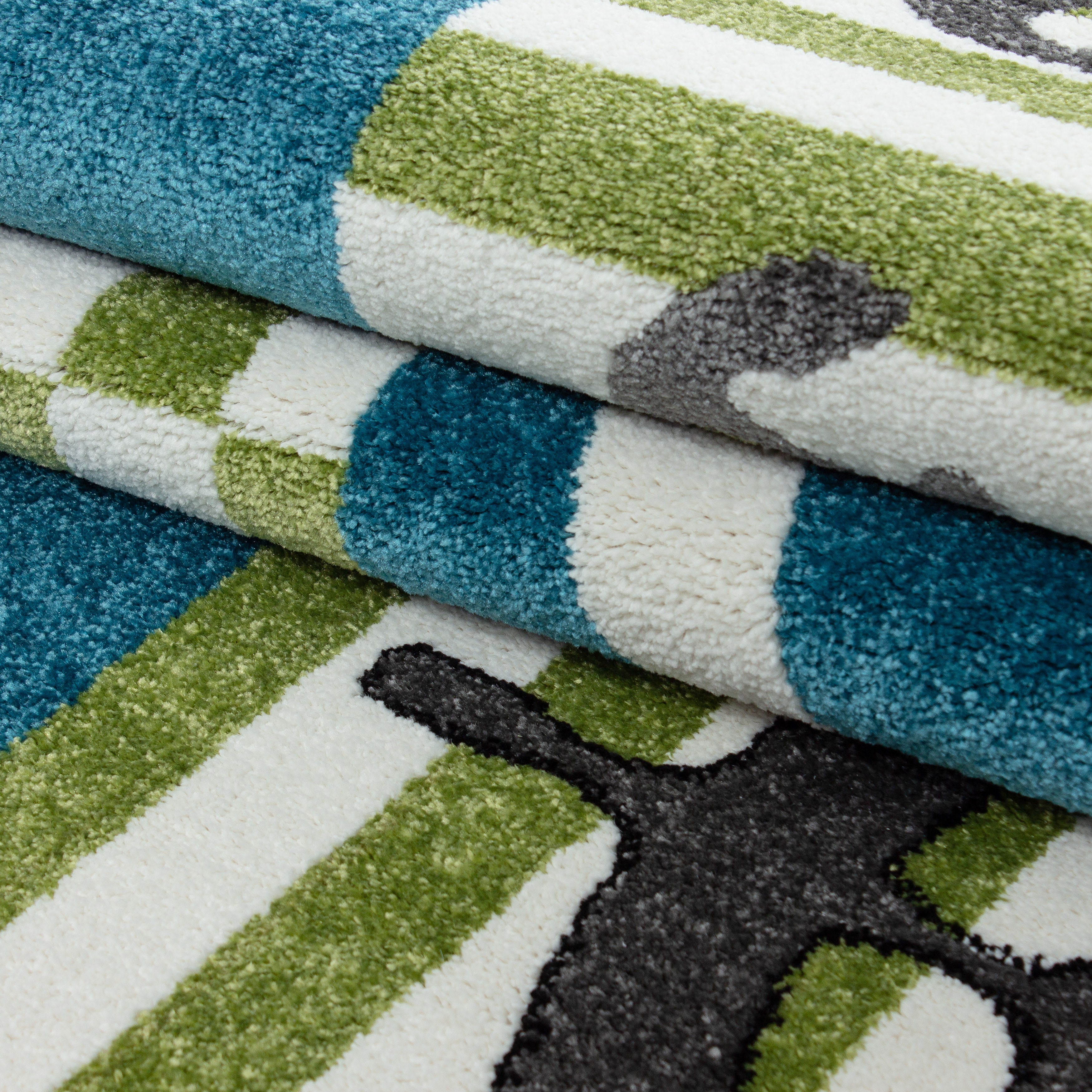 Kindertapijt Omid Piraten Blauw Vloerkleed - Omid Carpets