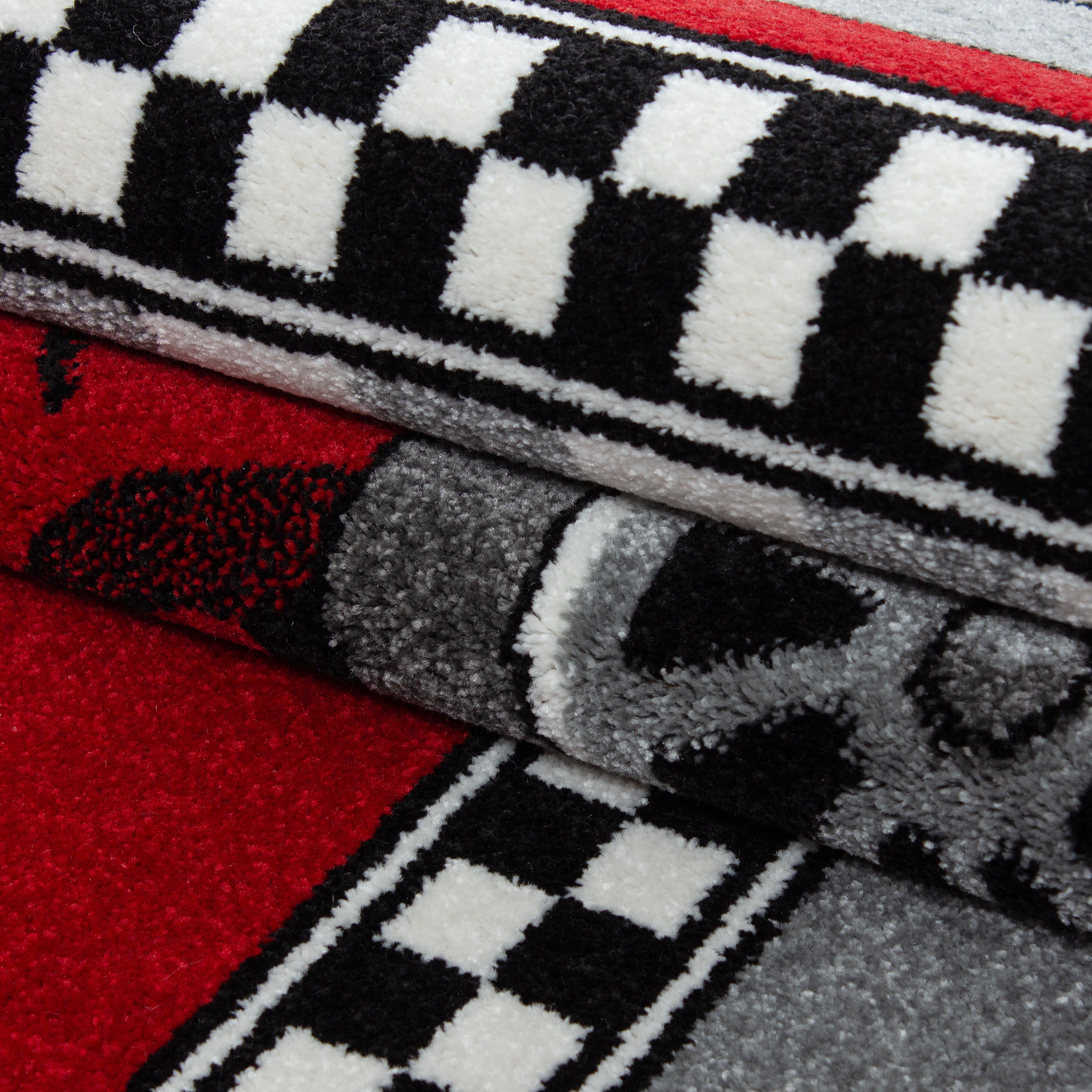 Kindertapijt Omid Racewagen Rood Vloerkleed - Omid Carpets