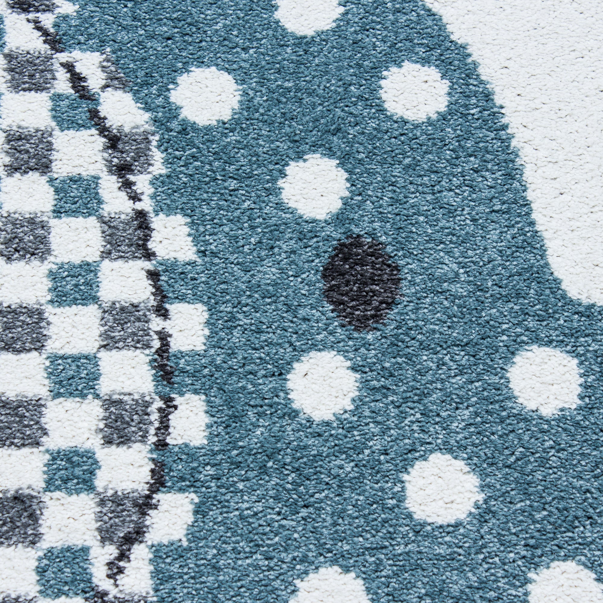Kindertapijt Omid Hartjes Regen Blauw Vloerkleed - Omid Carpets