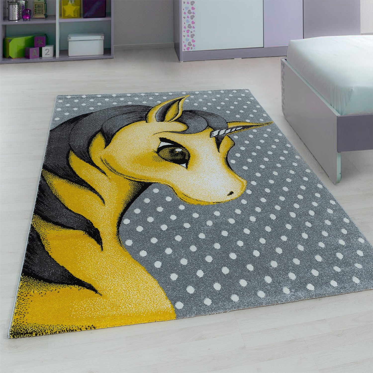 Kindertapijt Omid Unicorn Geel Vloerkleed - Omid Carpets