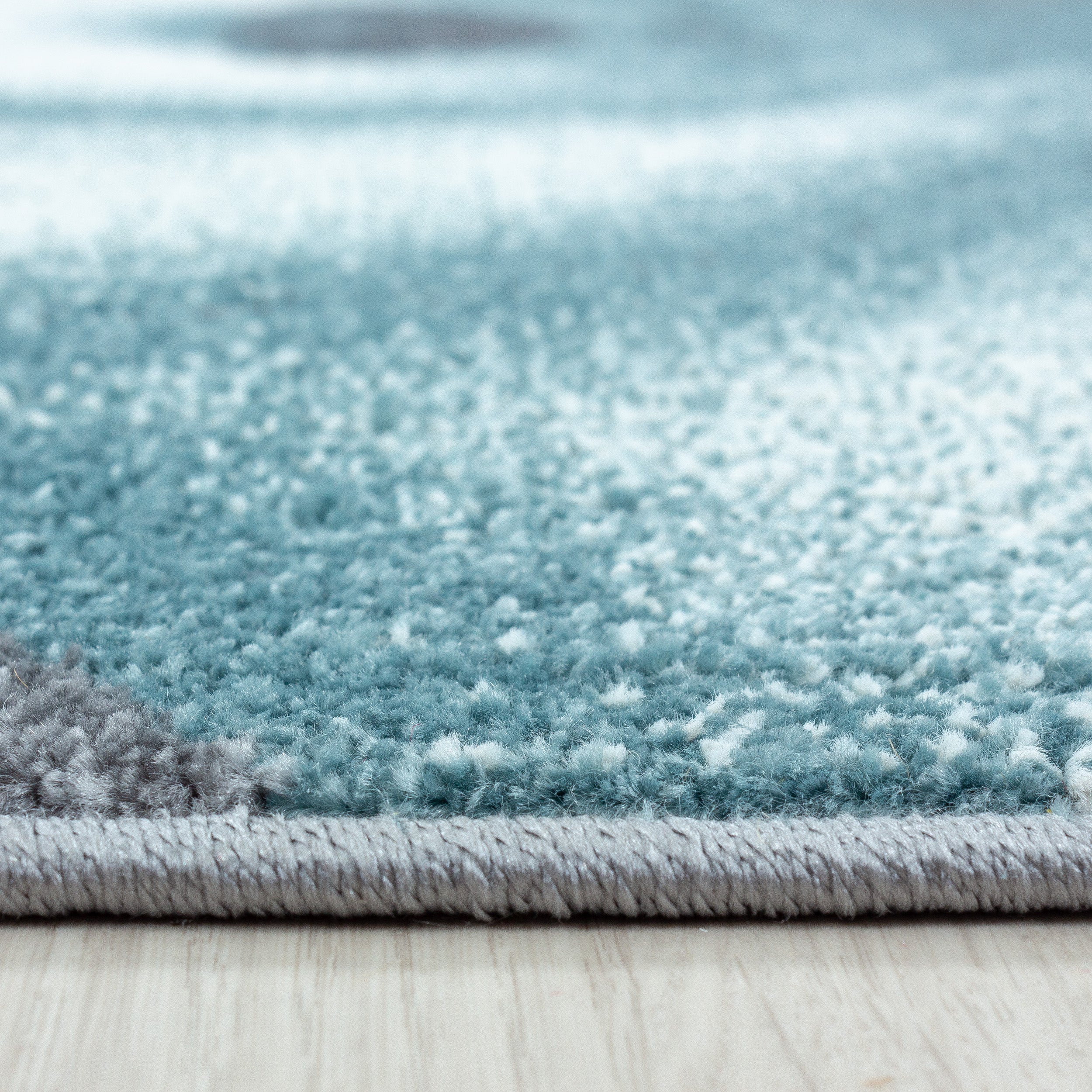 Kindertapijt Omid Ijsbeer Blauw Vloerkleed - Omid Carpets