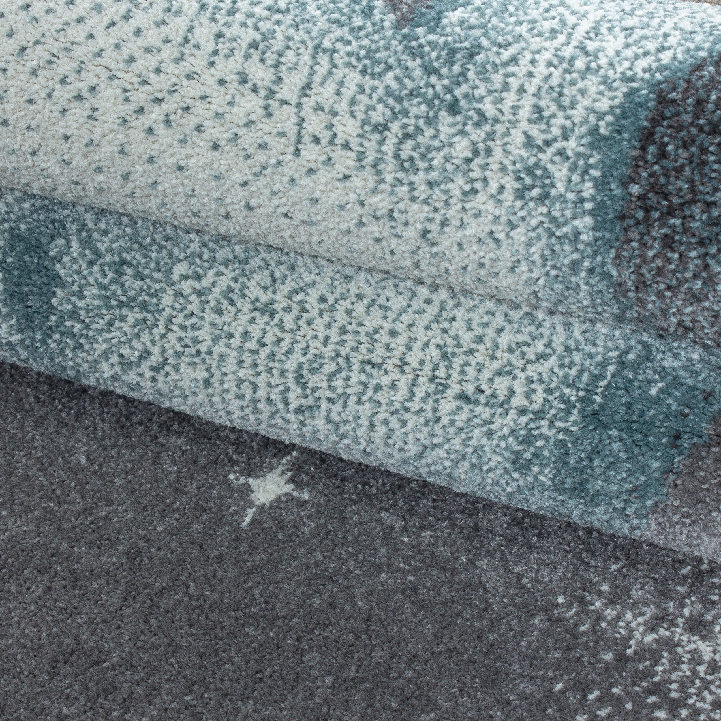 Kindertapijt Omid Ijsbeer Blauw Vloerkleed - Omid Carpets