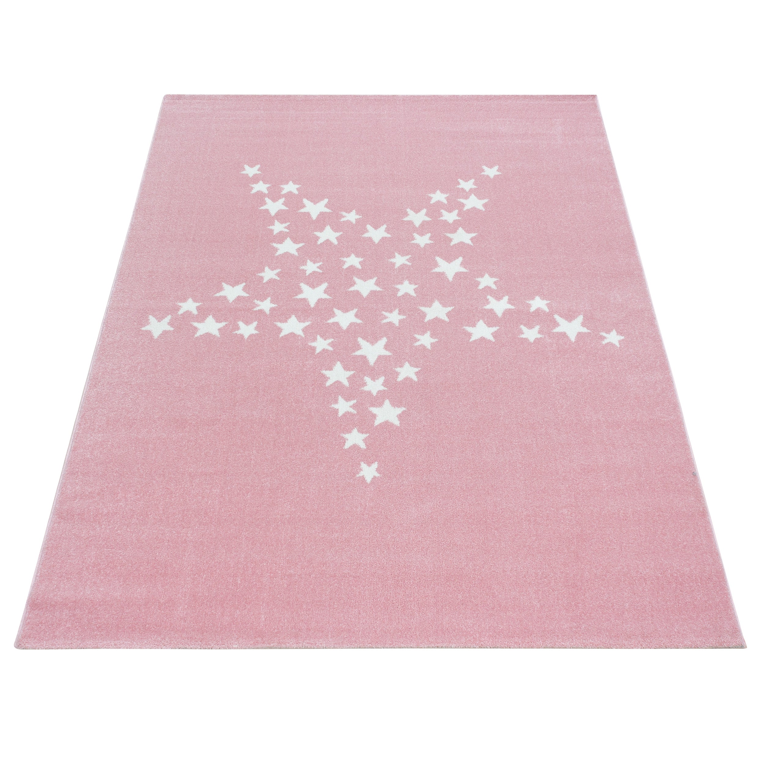 Kindertapijt Omid Roze Ster Vloerkleed - Omid Carpets