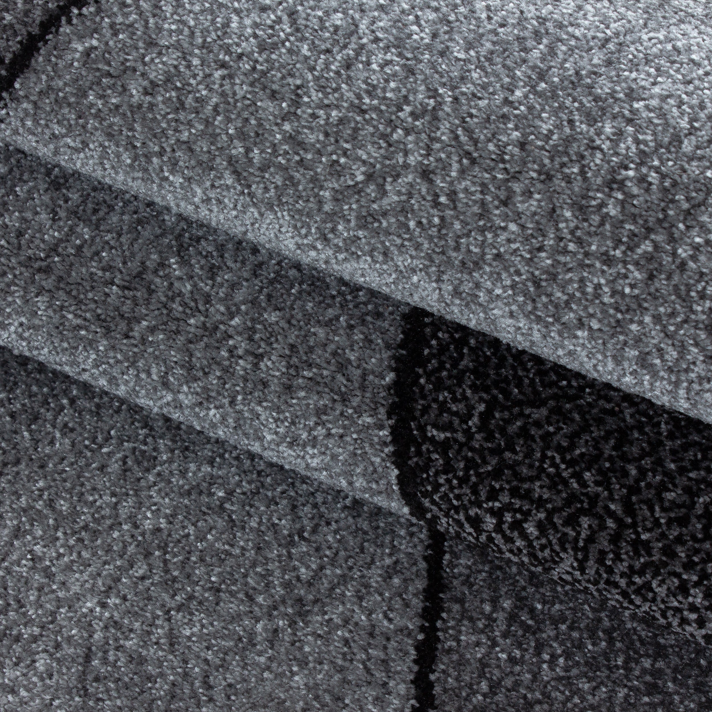 Grijs Tapijt Laagpolig Vloerkleed Omid Modern Geometry - Omid Carpets