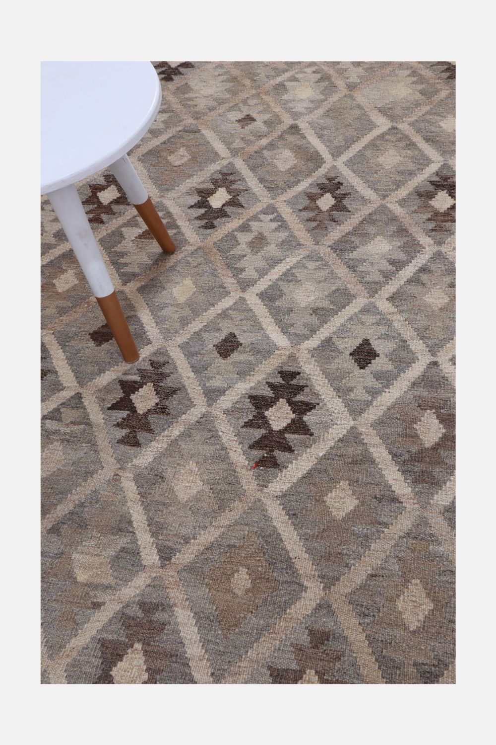 Beige Tapijt Laagpolig Handgeweven Wollen Vloerkleed - Omid Afghan Natural Kelim 288x206