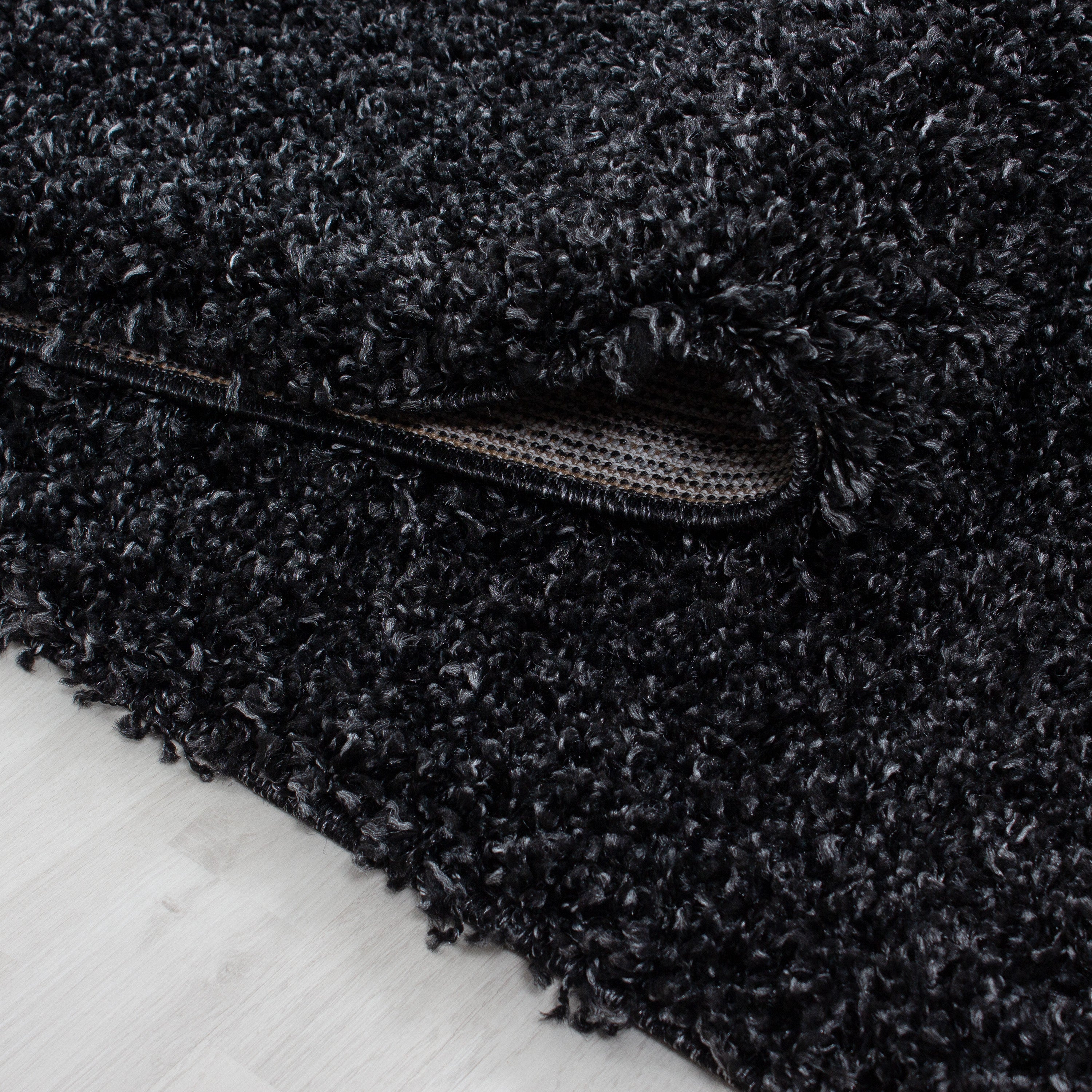 Anthraciet Tapijt Hoogpolig Vloerkleed - Omid Essential - Omid Carpets