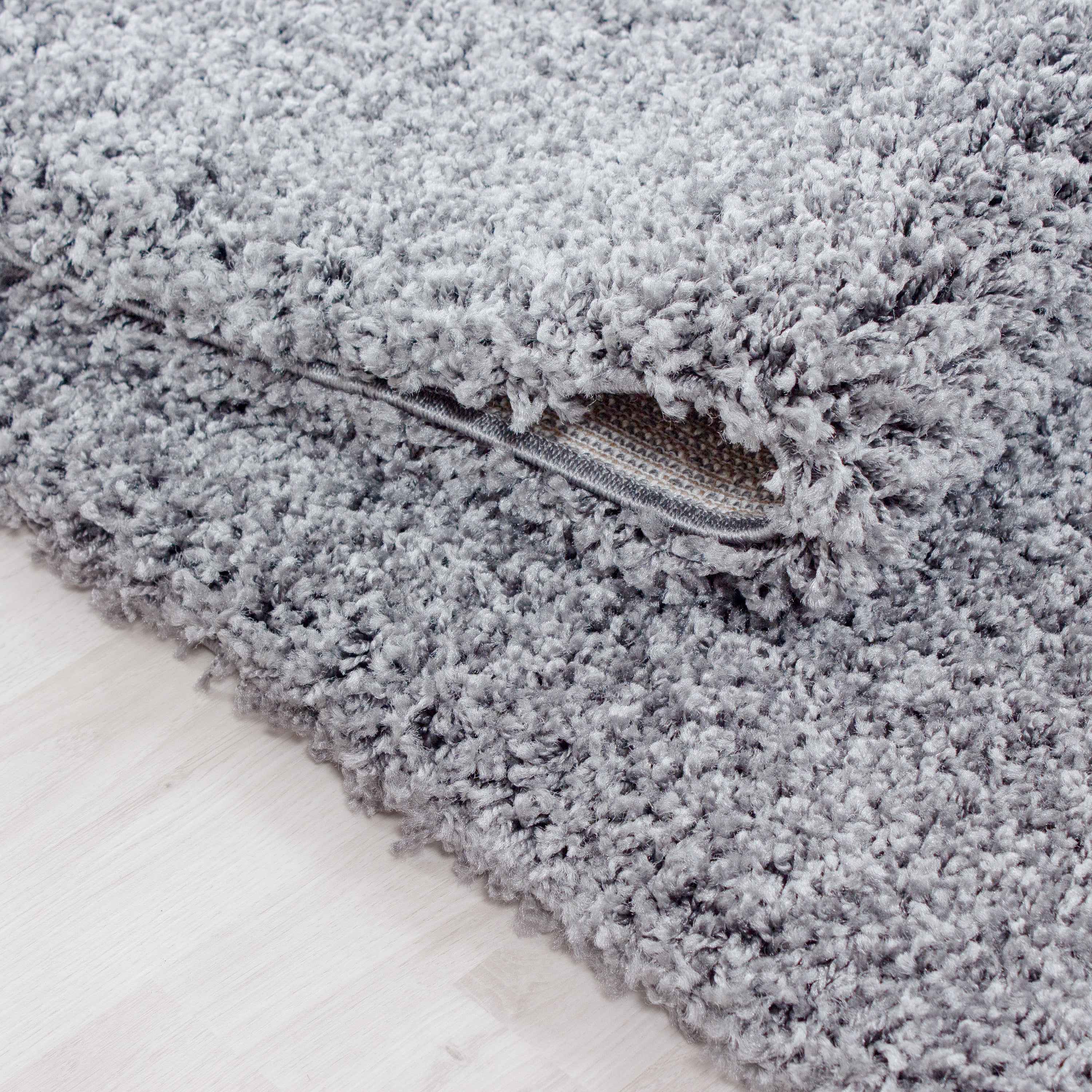 Lichtgrijs Tapijt Hoogpolig Vloerkleed - Omid Essential - Omid Carpets