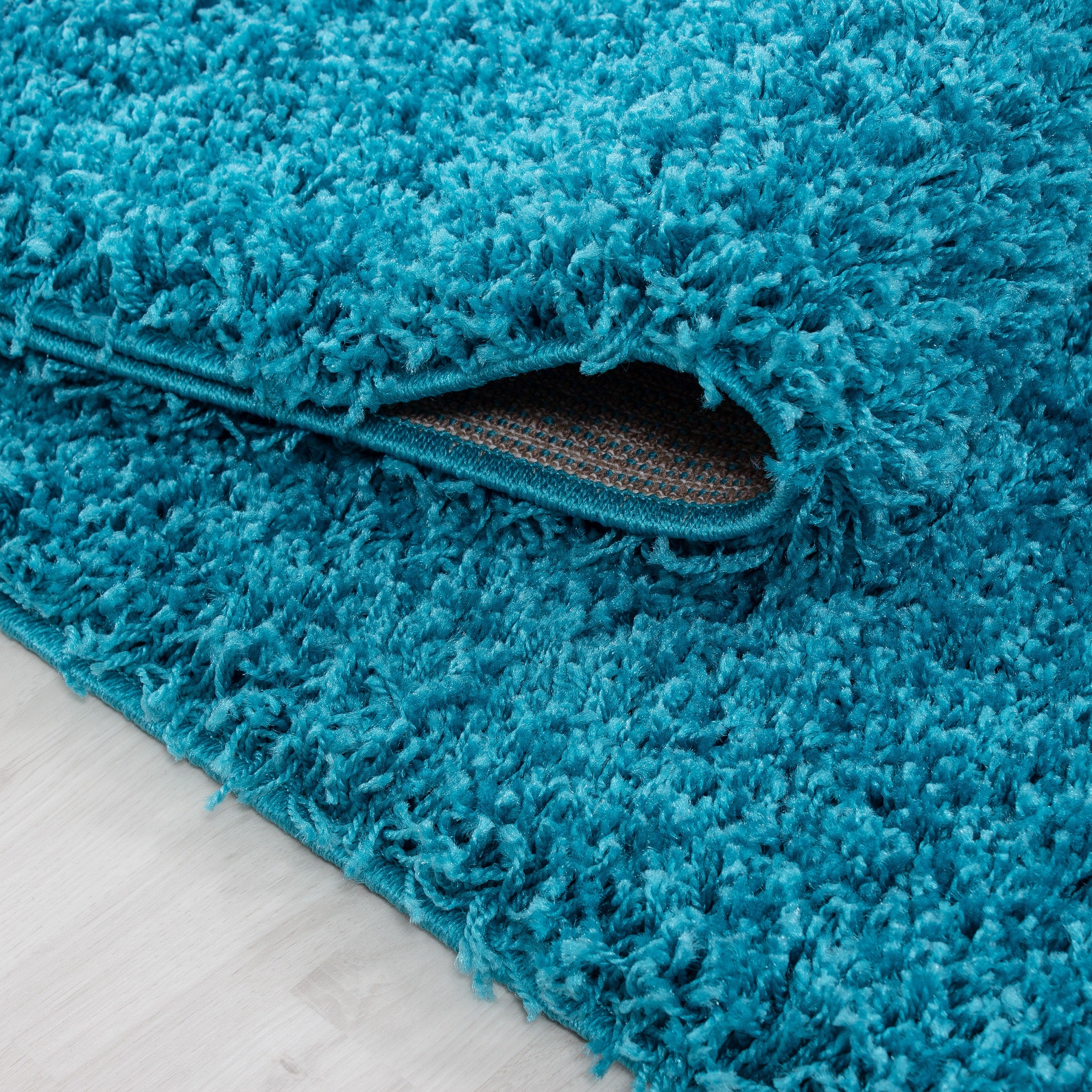 Turquoise Tapijt Hoogpolig Vloerkleed - Omid Essential - Omid Carpets