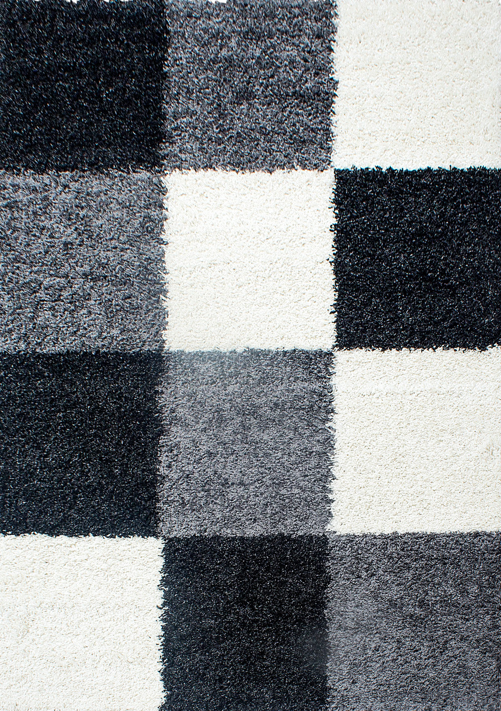Zwart Tapijt Hoogpolig Vloerkleed - Omid Essential Blokjes - Omid Carpets