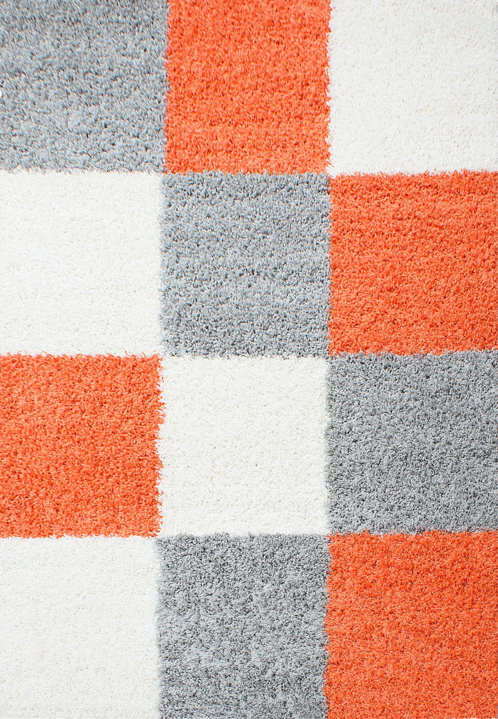 Oranje Tapijt Hoogpolig Vloerkleed - Omid Essential Blokjes - Omid Carpets